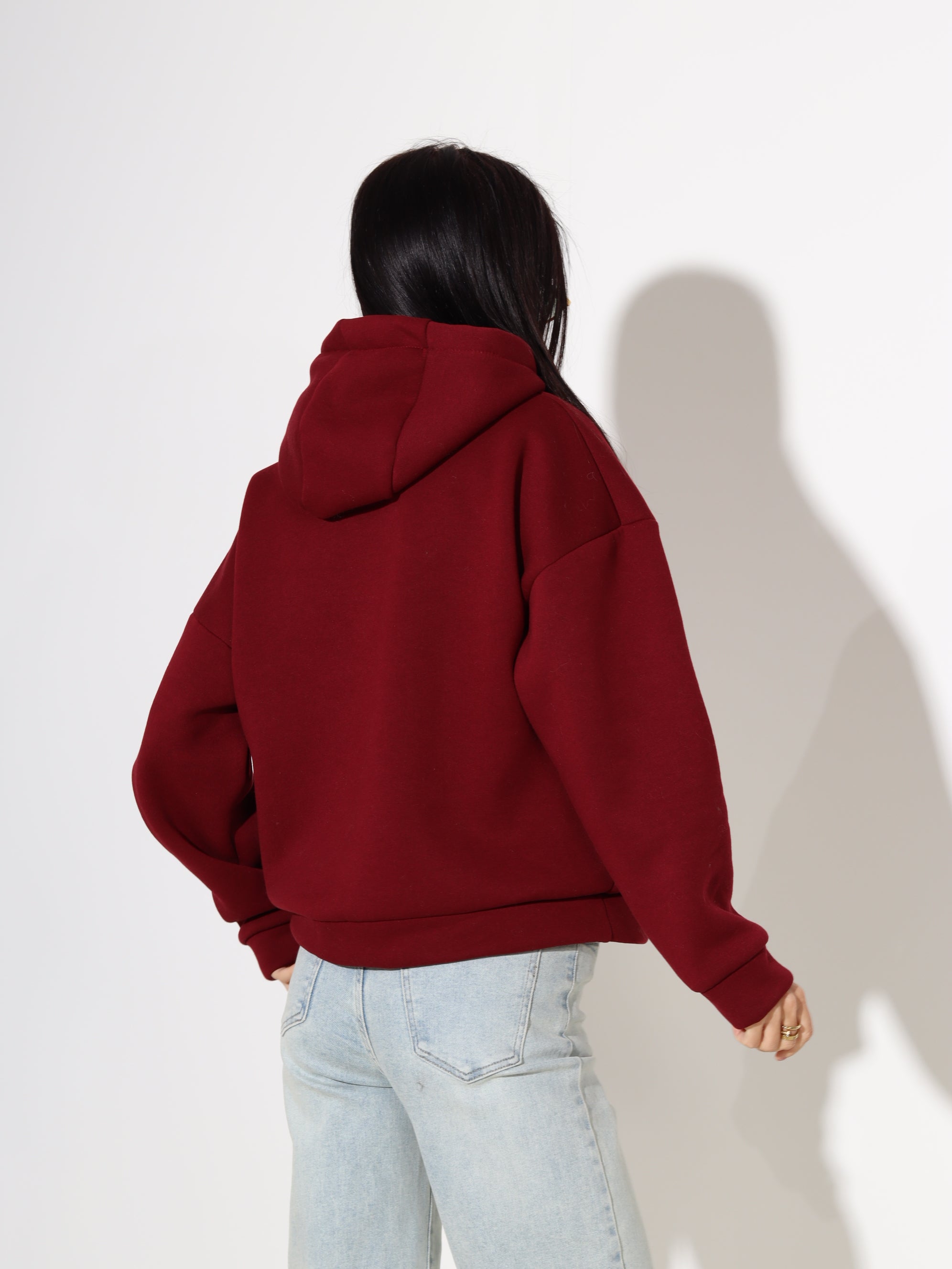 Bordo džemperis/hūdijs "Aprēs" - 18035