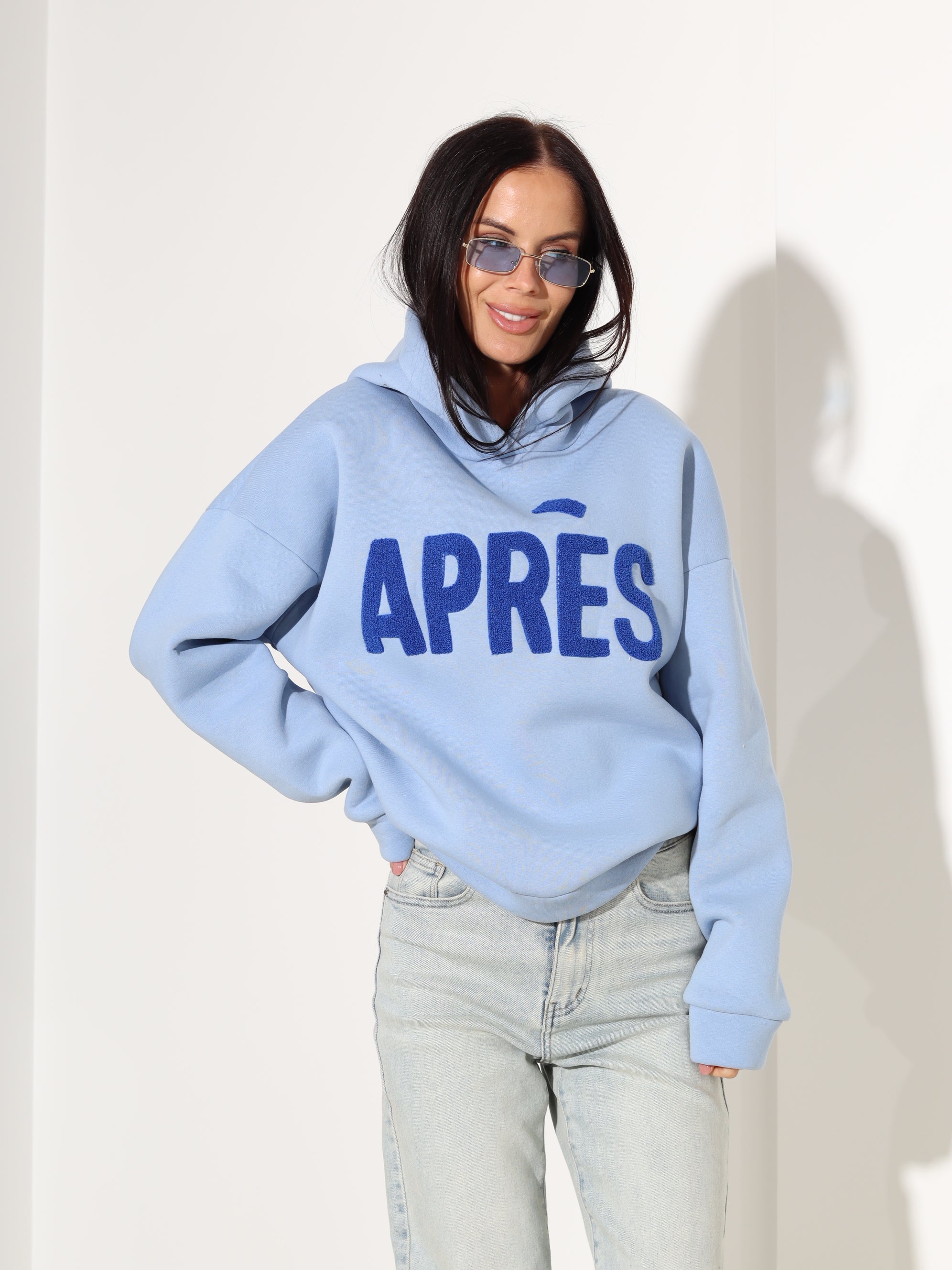 Zils džemperis/hūdijs "Aprēs" - 18033