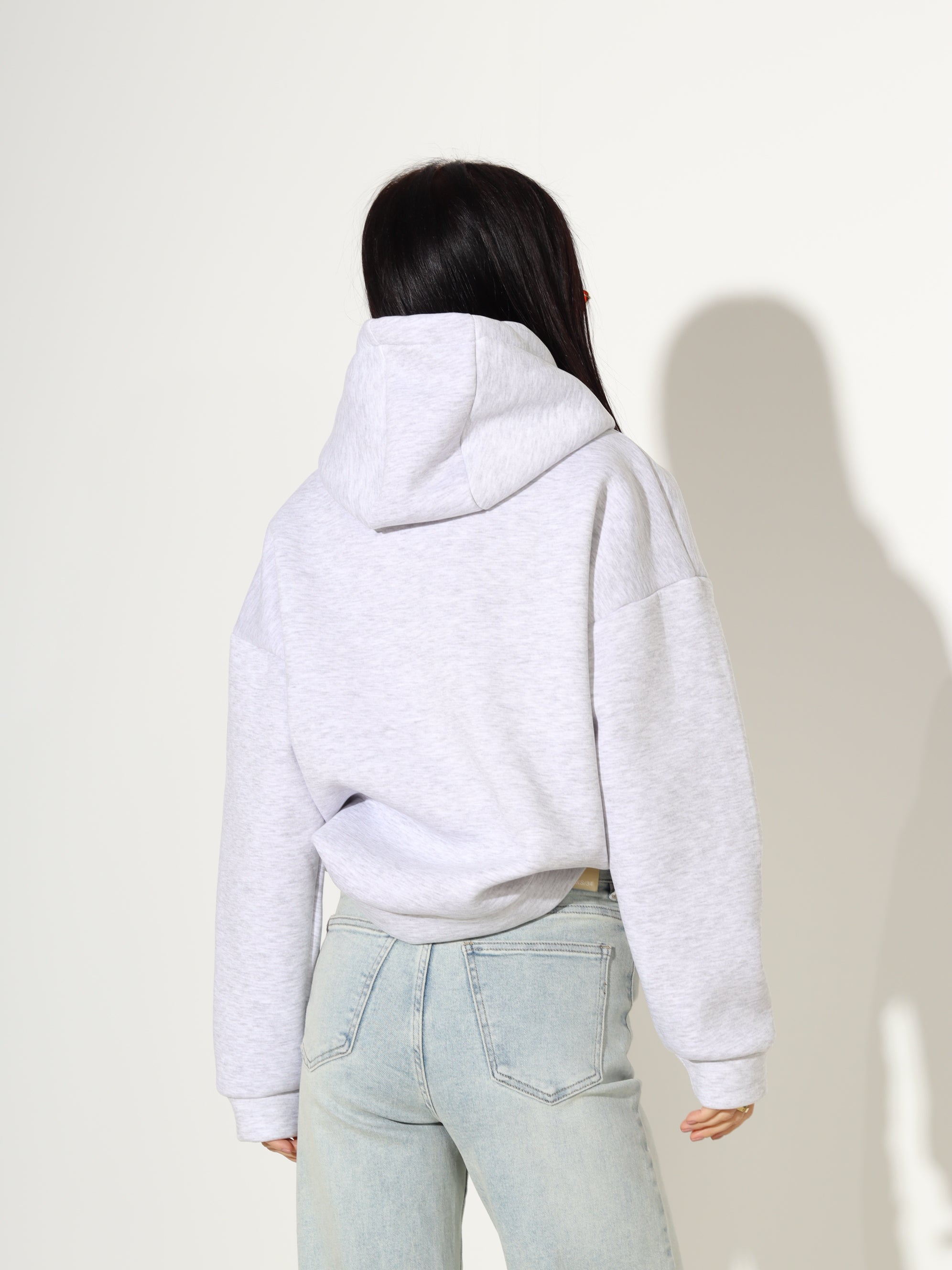 Pelēks džemperis/hūdijs "Aprēs" - 18036