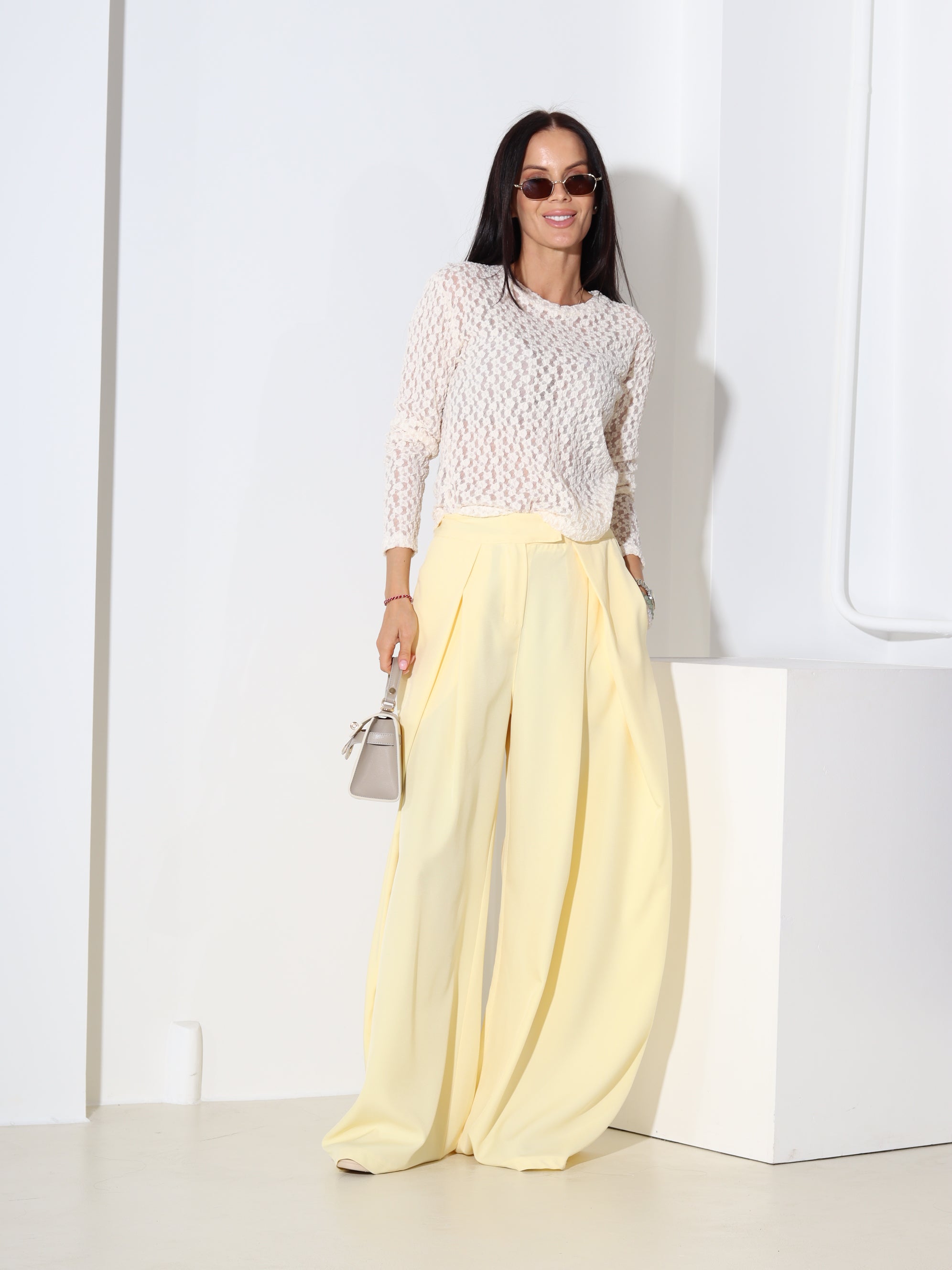 Bēšs, bieza tīkliņa tops 'Viktoria' - 18544