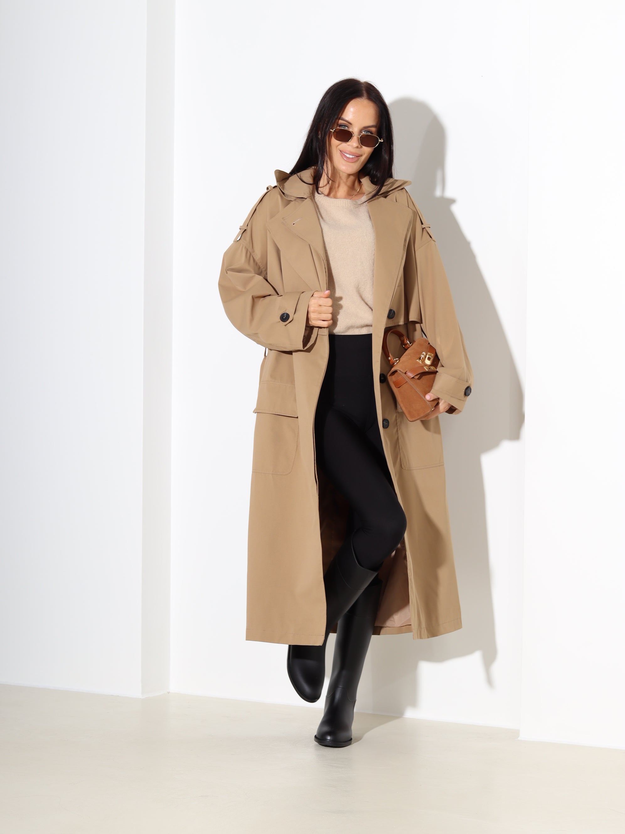 Brūna, pagarināta virsjaka/trencis - 18294