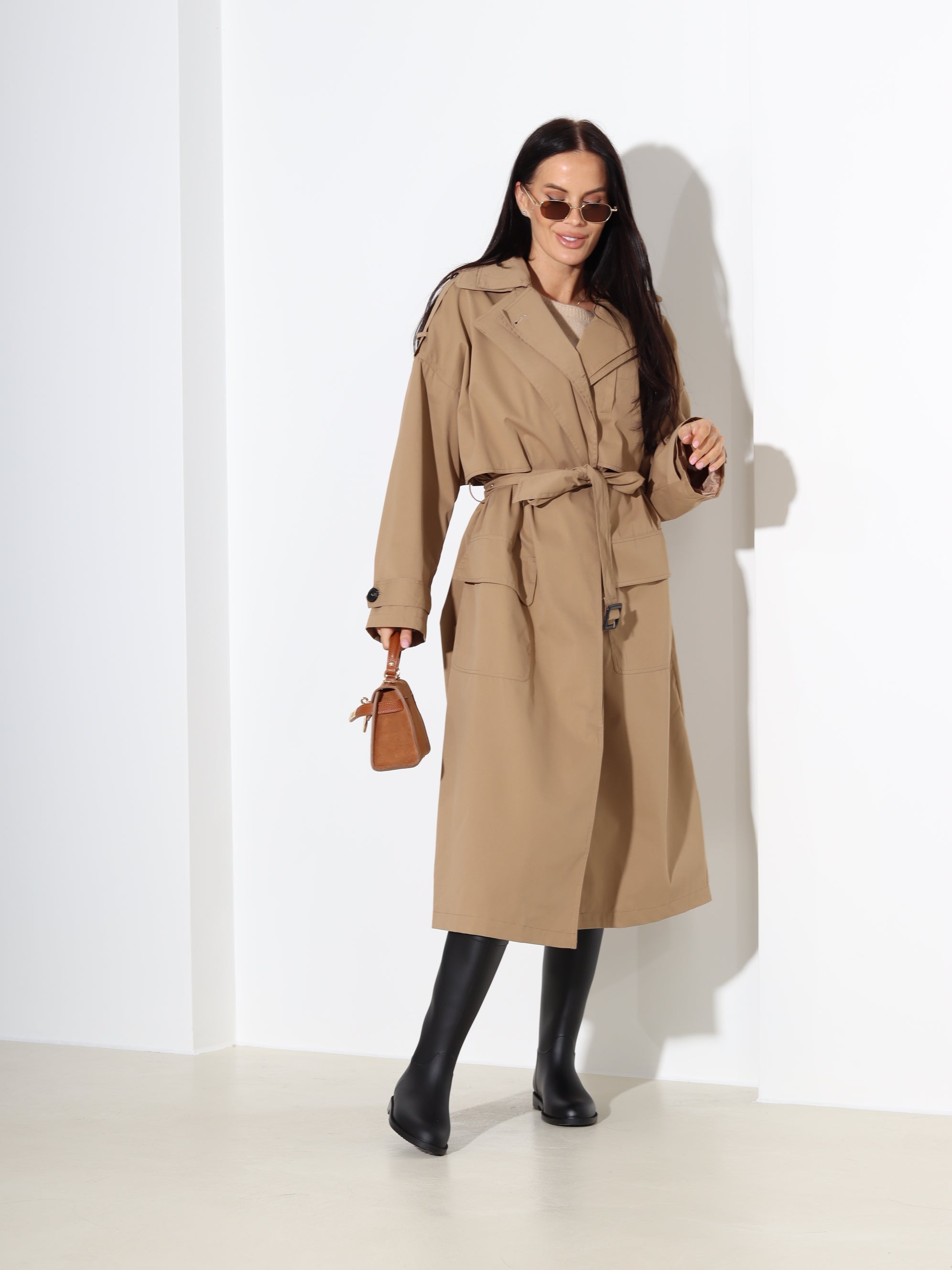 Brūna, pagarināta virsjaka/trencis - 18294