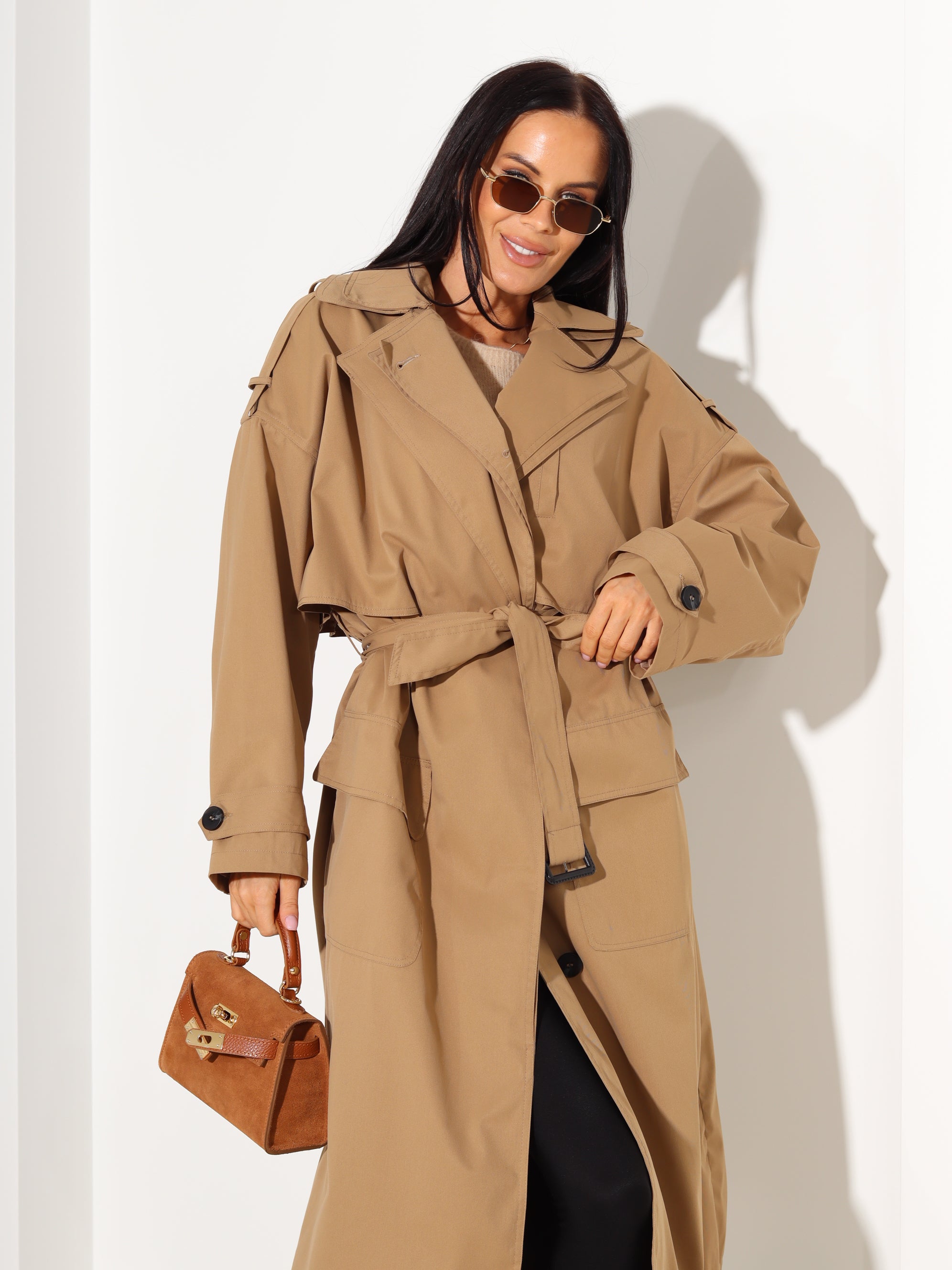 Brūna, pagarināta virsjaka/trencis - 18294