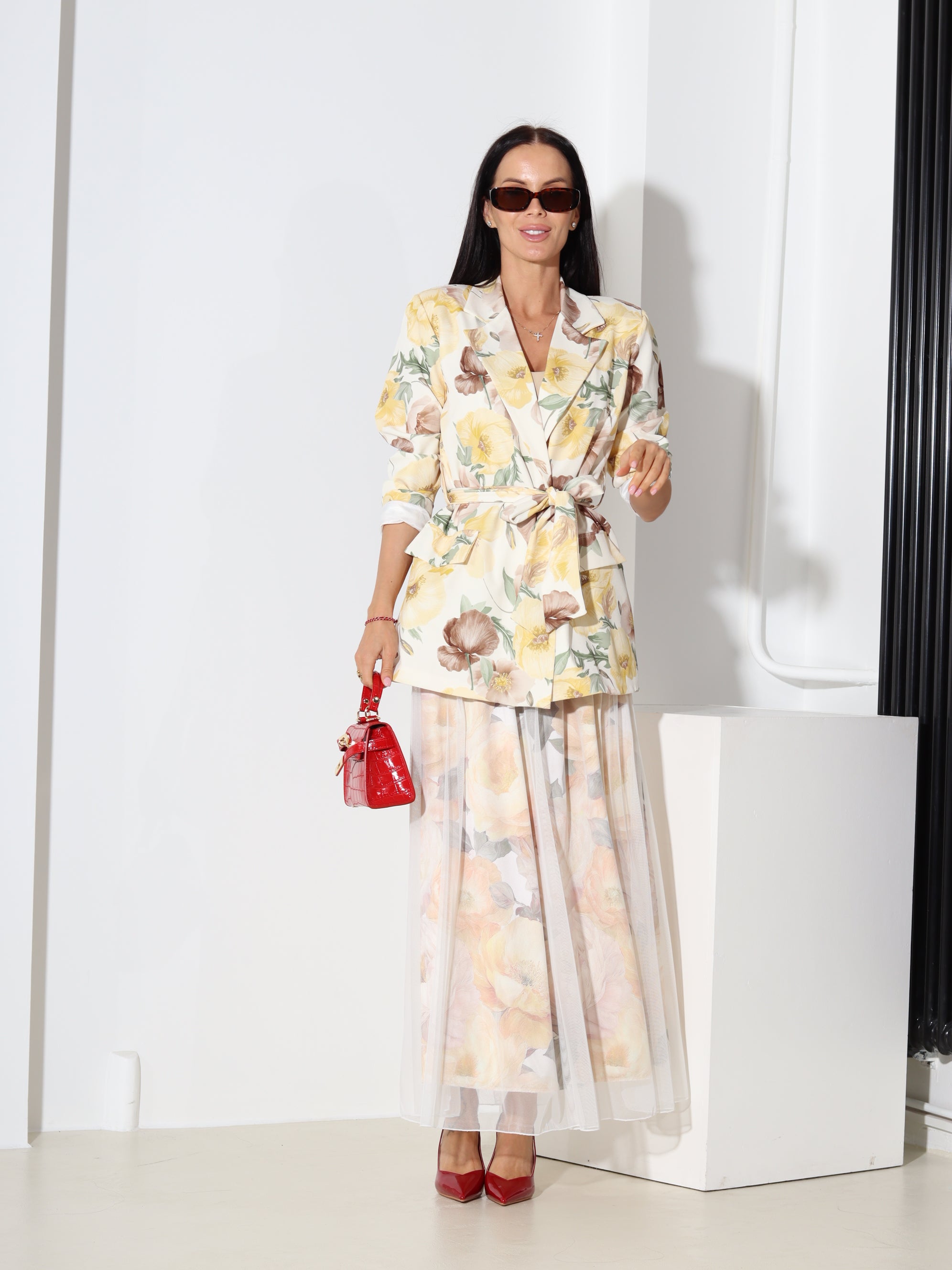 Dzeltena auduma žakete 'Zieds' - 18563