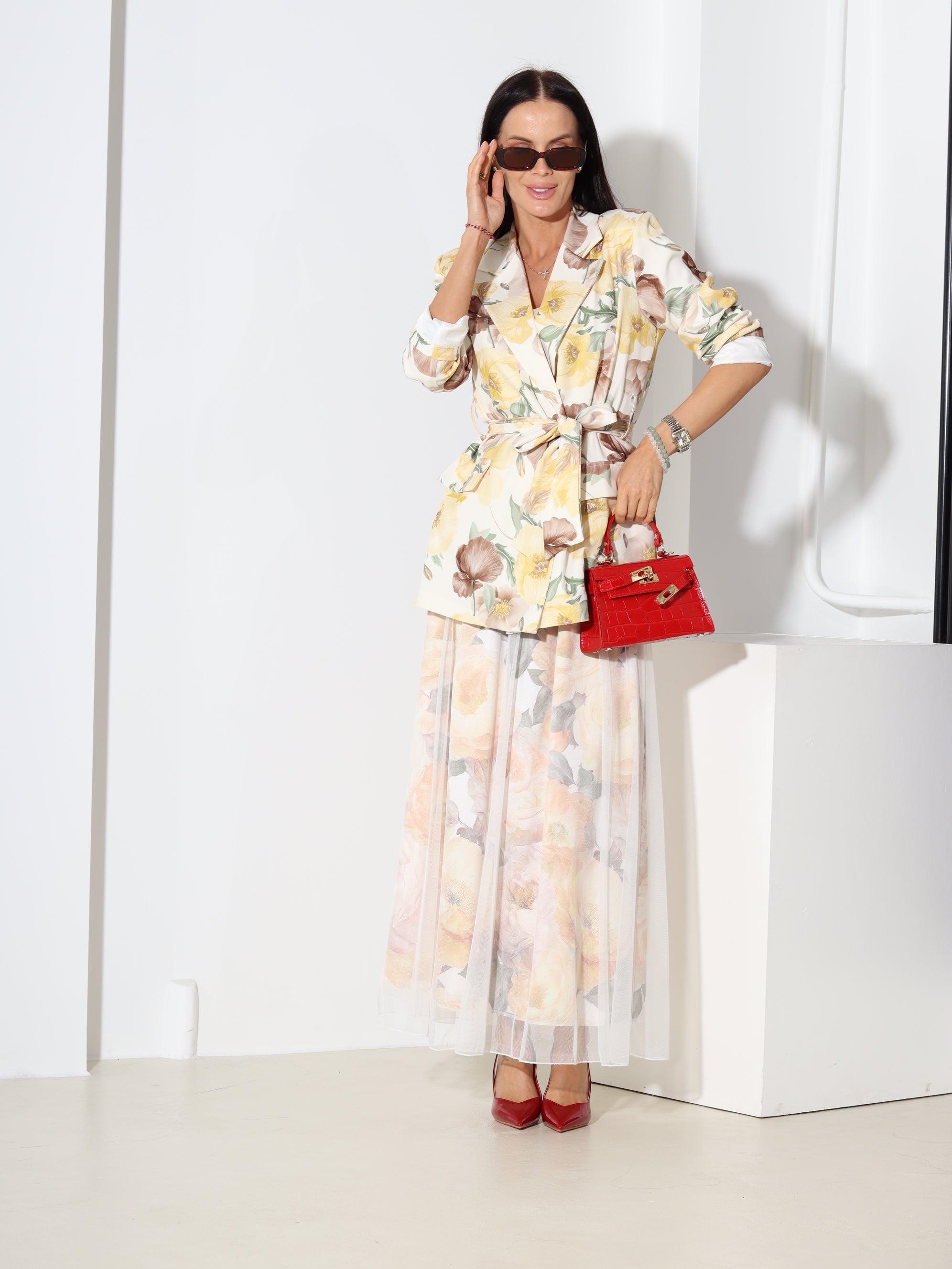 Dzeltena auduma žakete 'Zieds' - 18563