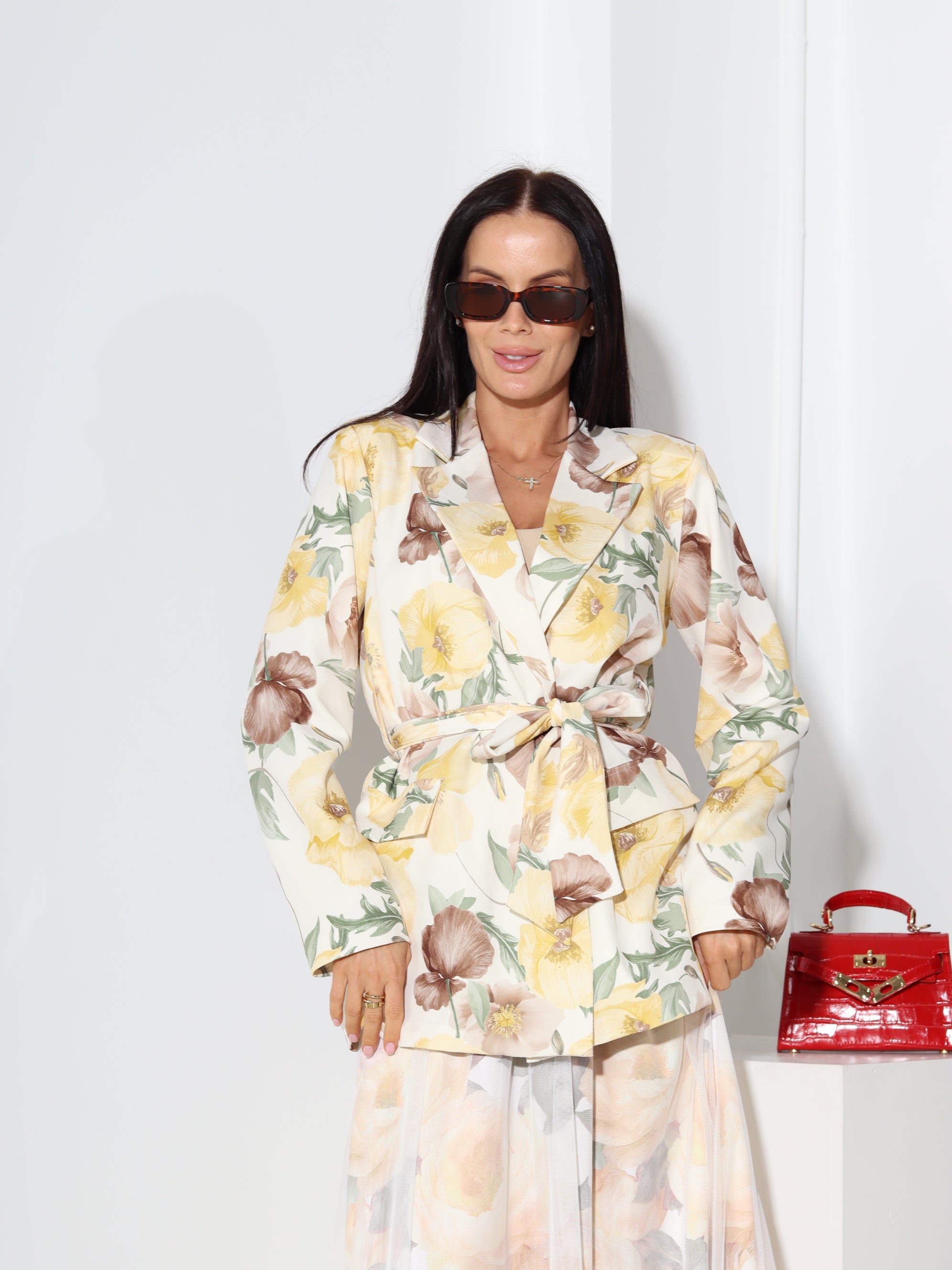 Dzeltena auduma žakete 'Zieds' - 18563