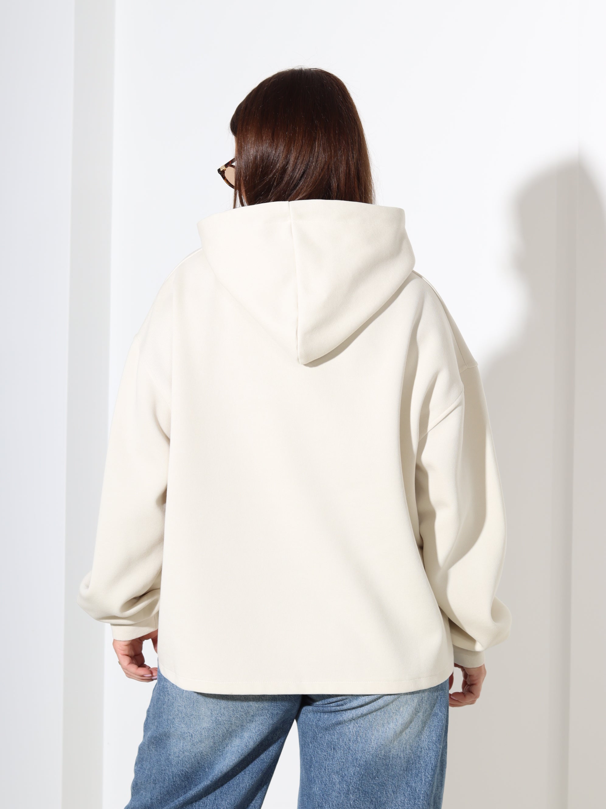 Bēšs džemperis "Minnija" ar kapuci - 18309