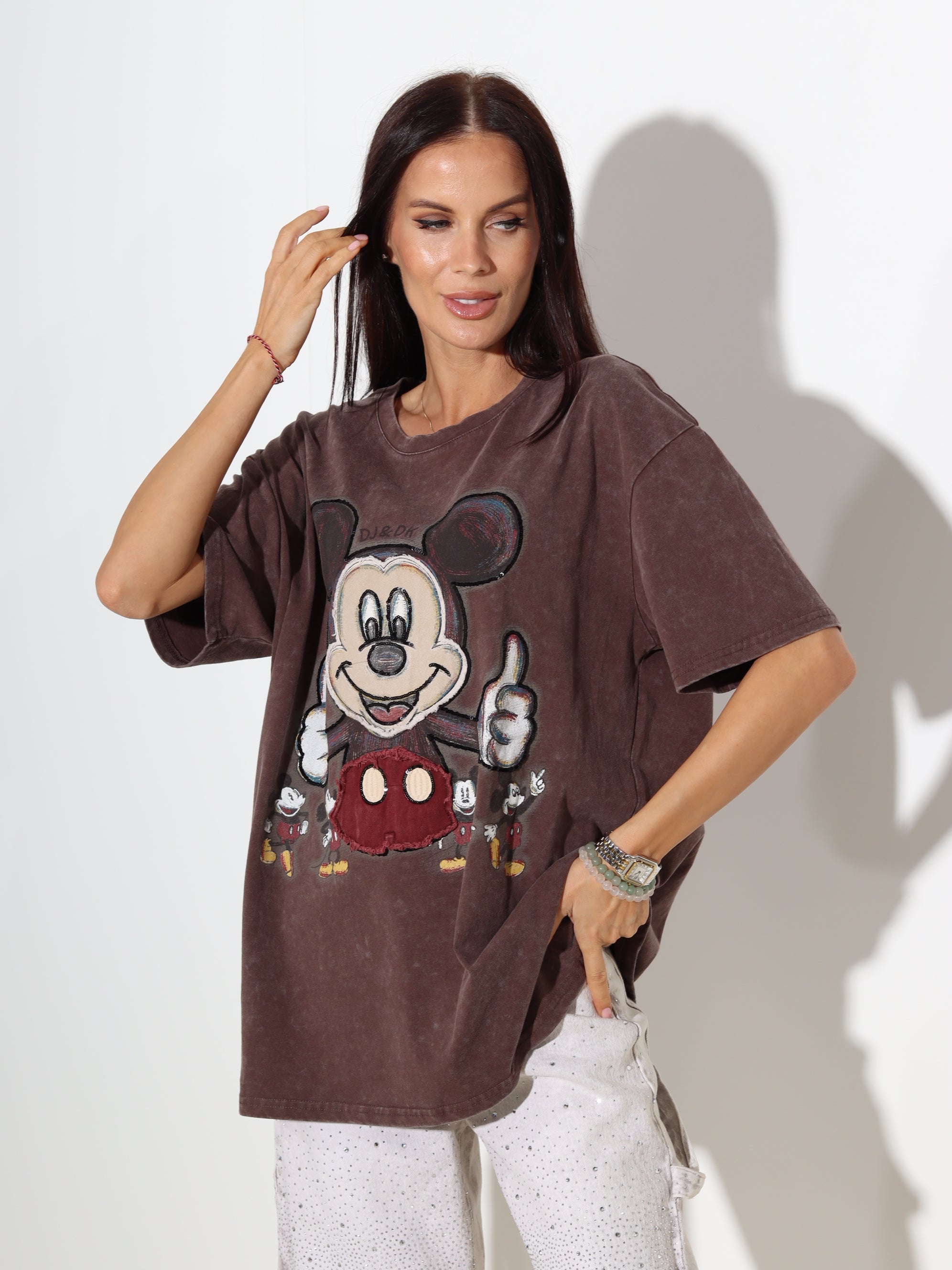 Brūns t-krekls Mickey 'Like' - 20245