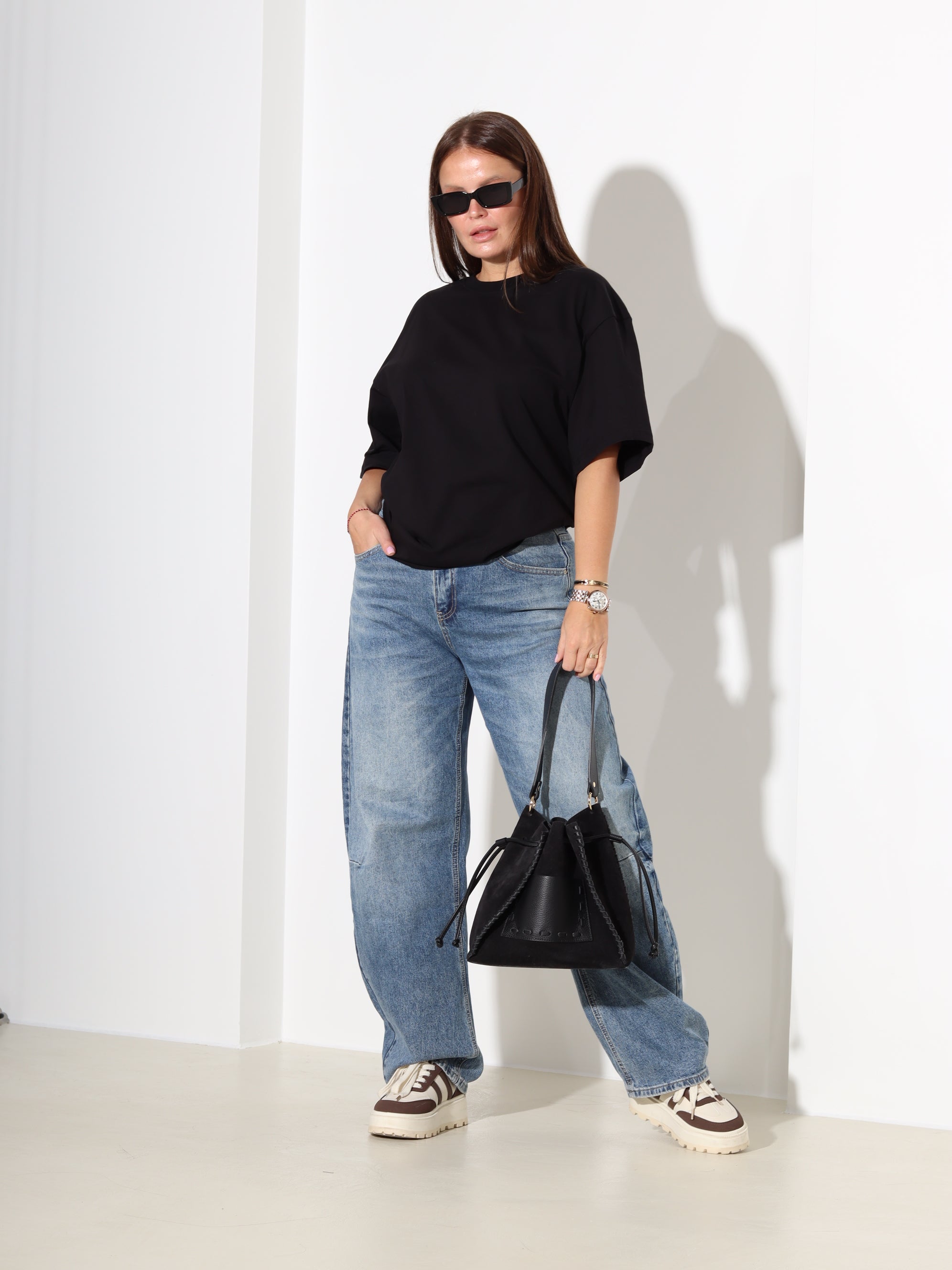 Melns tops ar īsām piedurknēm 'Chamur' - 18313