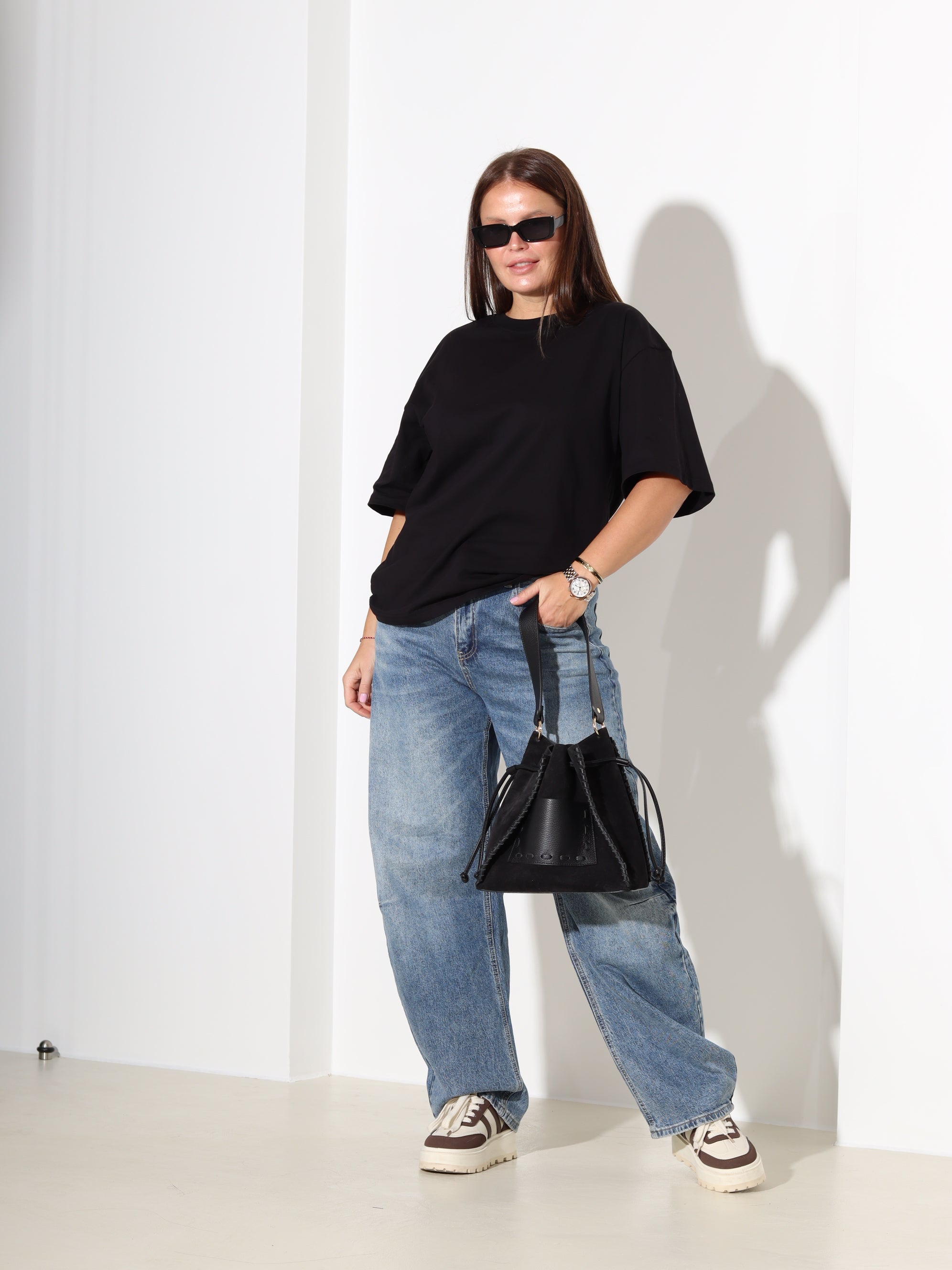 Melns tops ar īsām piedurknēm 'Chamur' - 18313