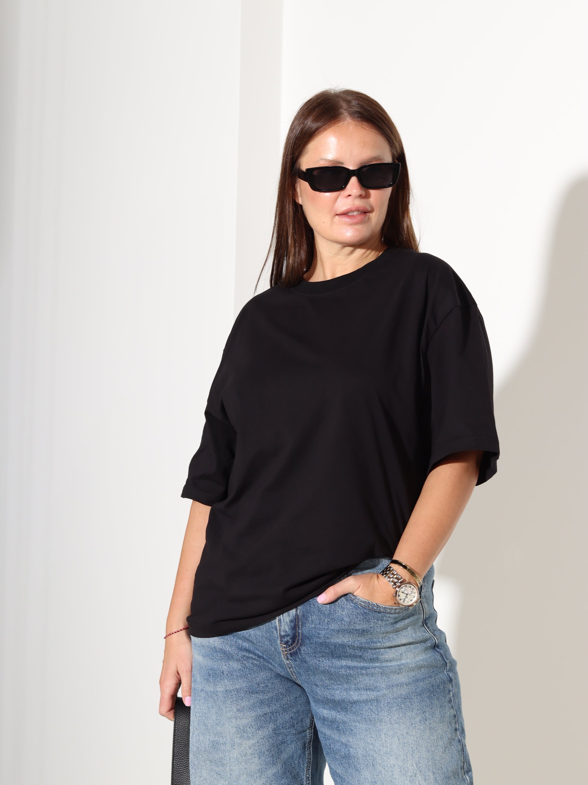 Melns tops ar īsām piedurknēm 'Chamur' - 18313