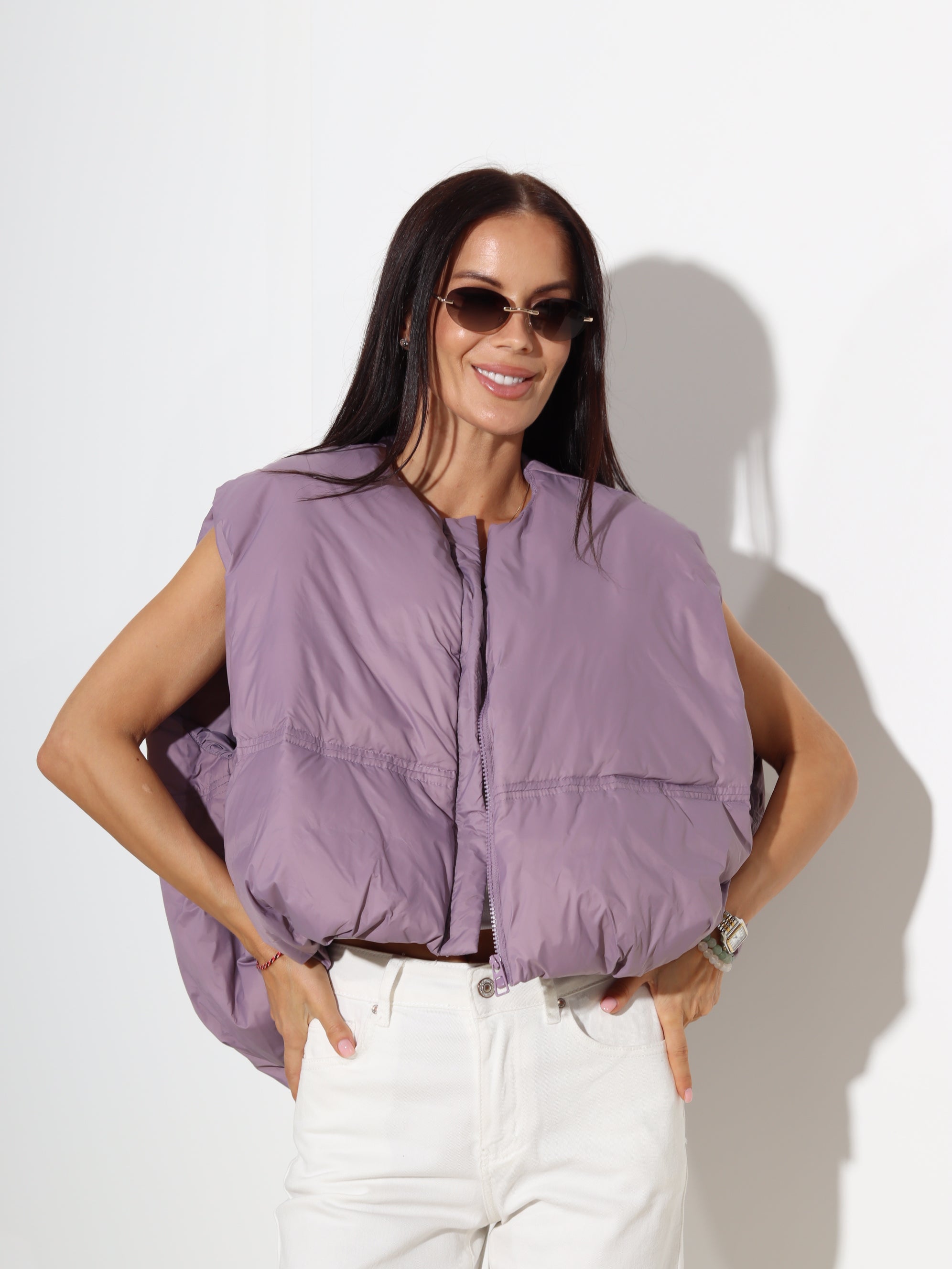 Violeta oversize dūnu veste - 20237