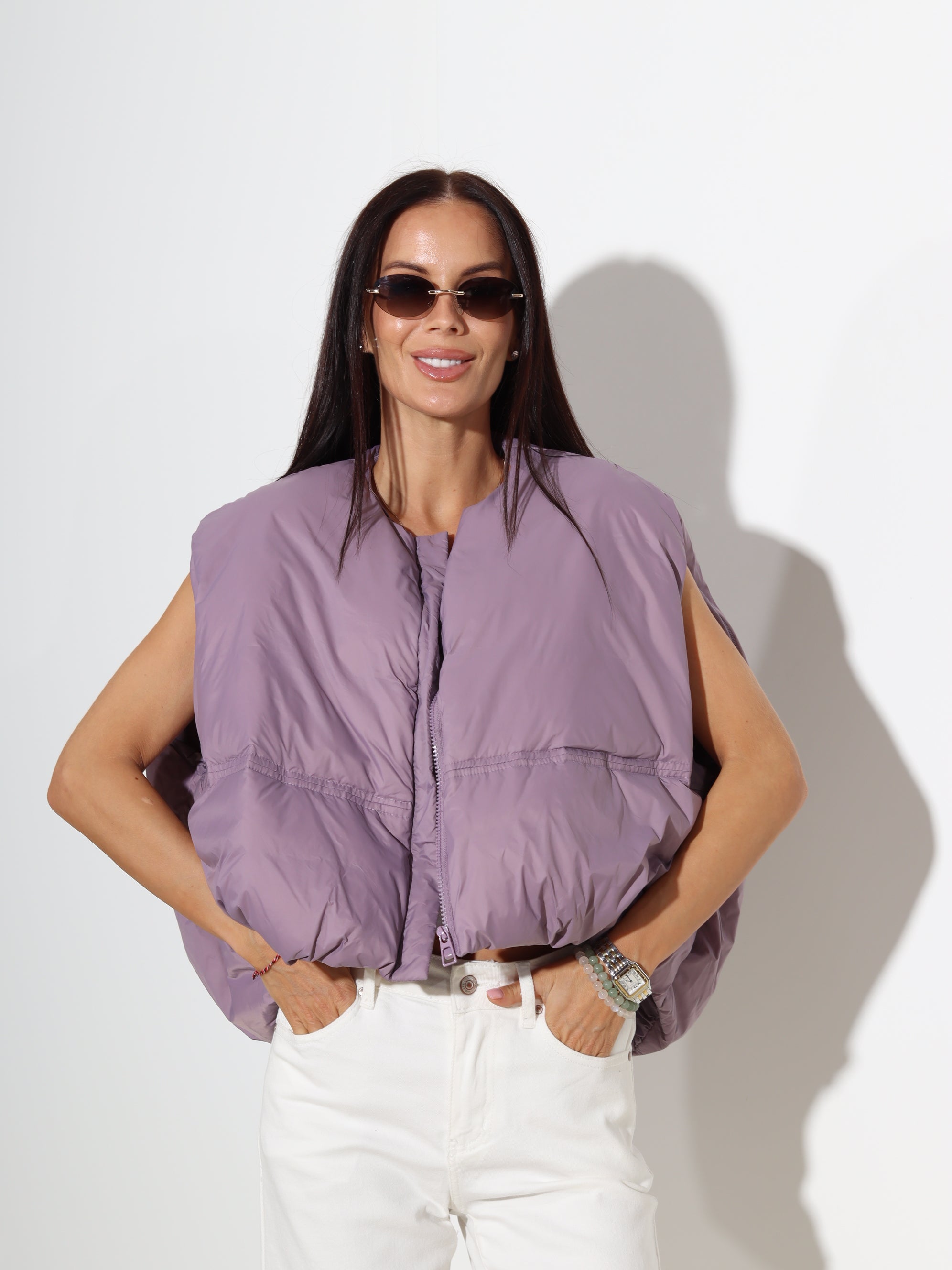 Violeta oversize dūnu veste - 20237