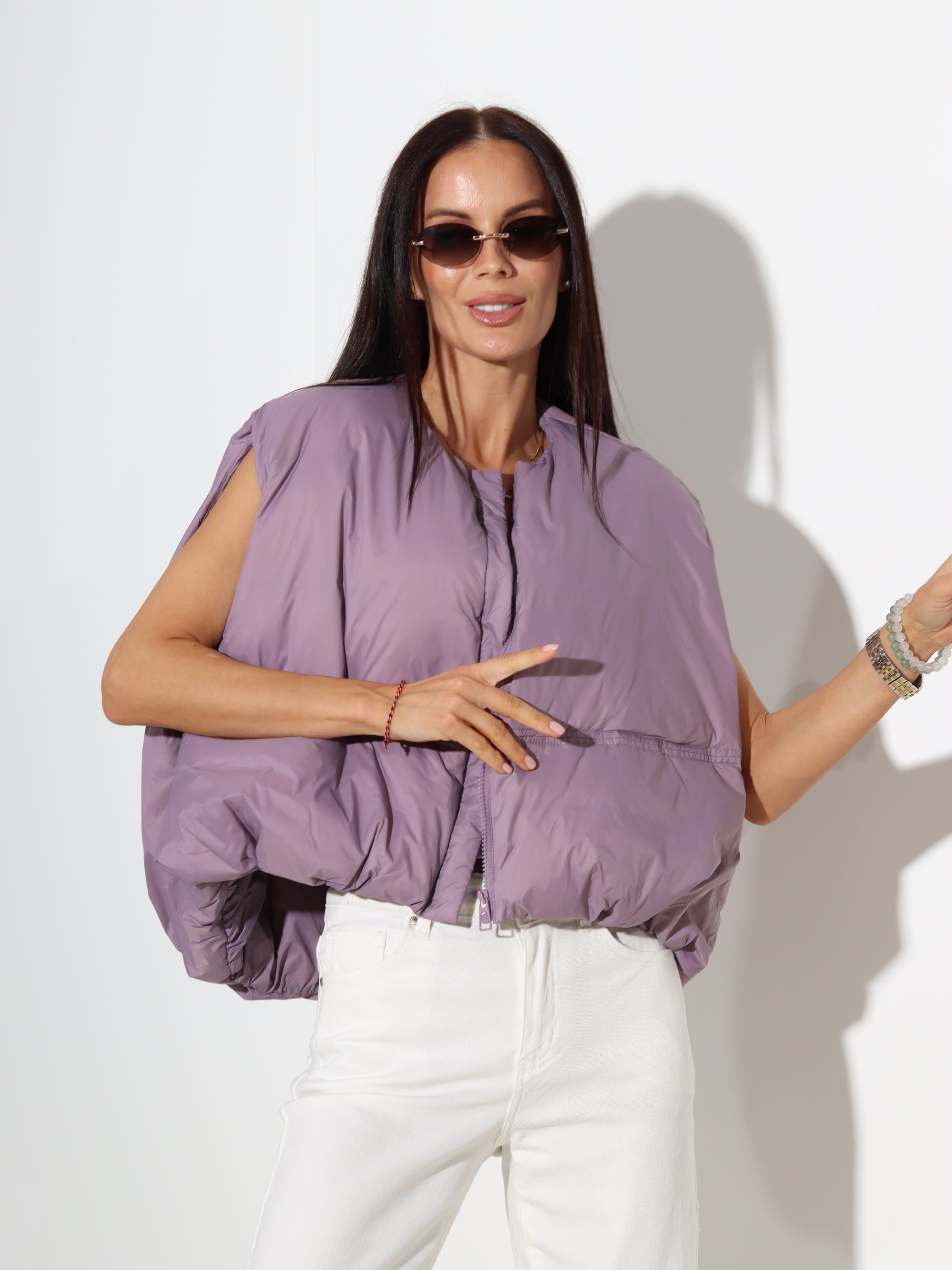 Violeta oversize dūnu veste - 20237