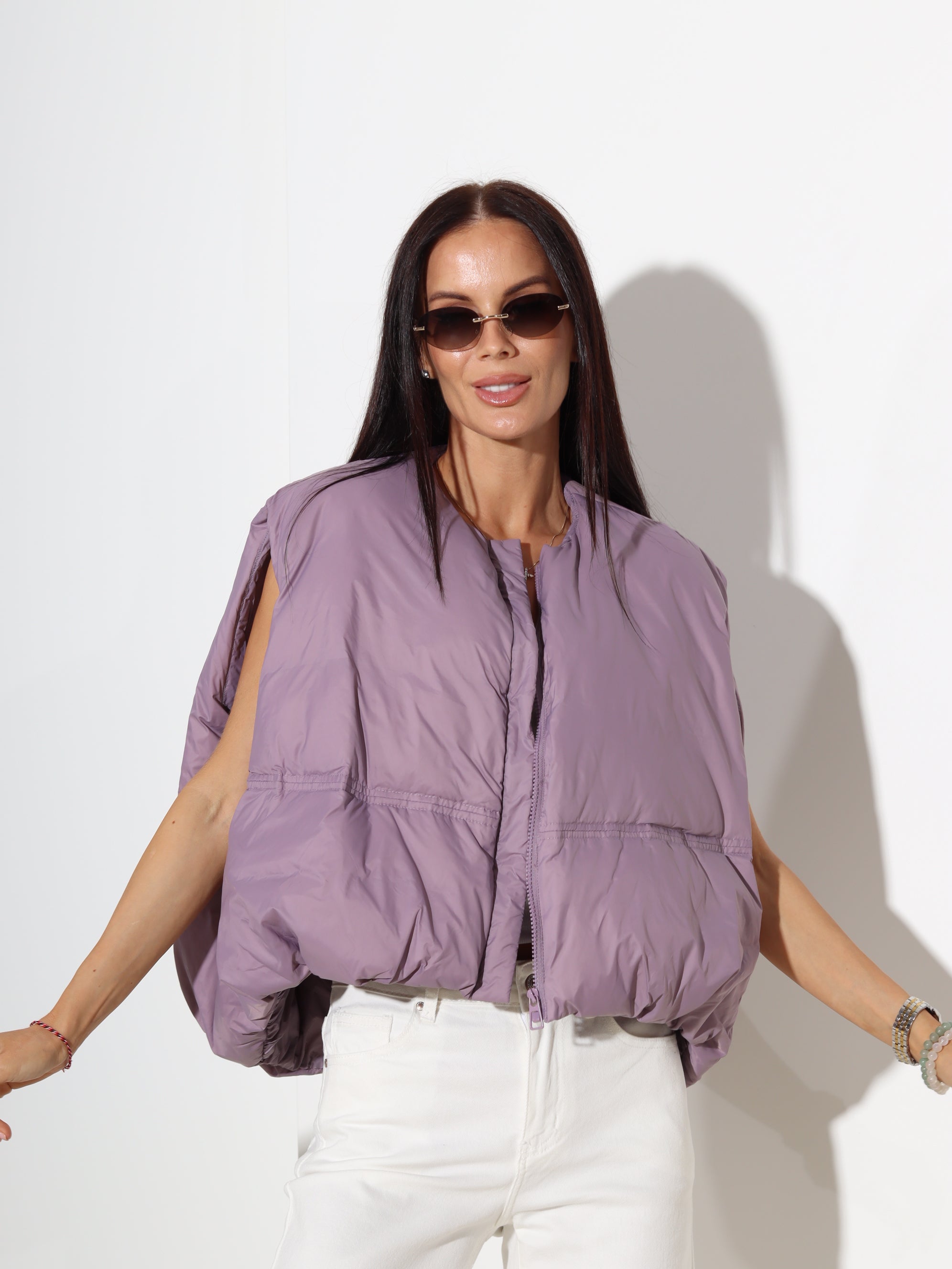 Violeta oversize dūnu veste - 20237