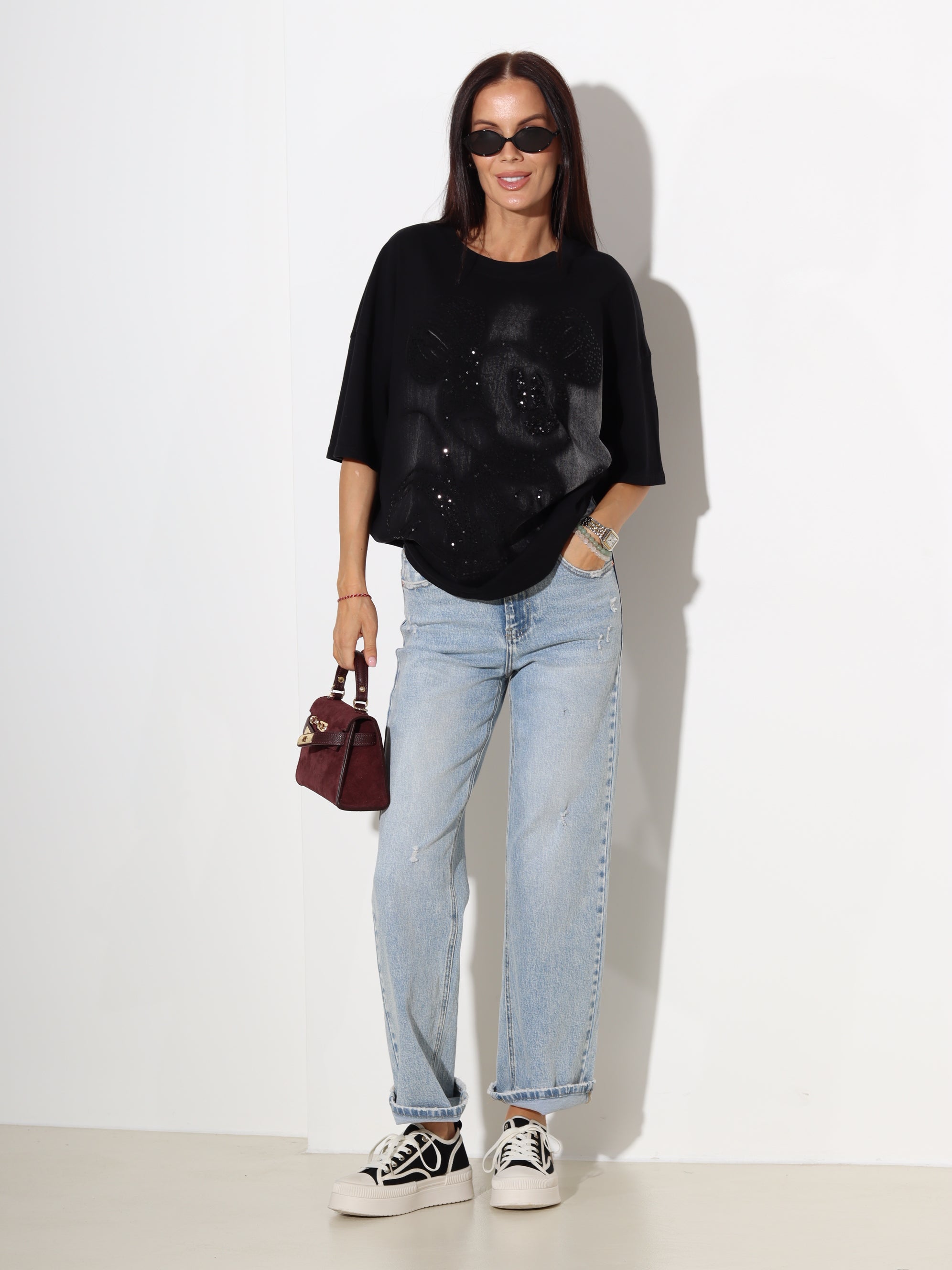 Melns t-krekls 'Smoky' Mickey - 20246