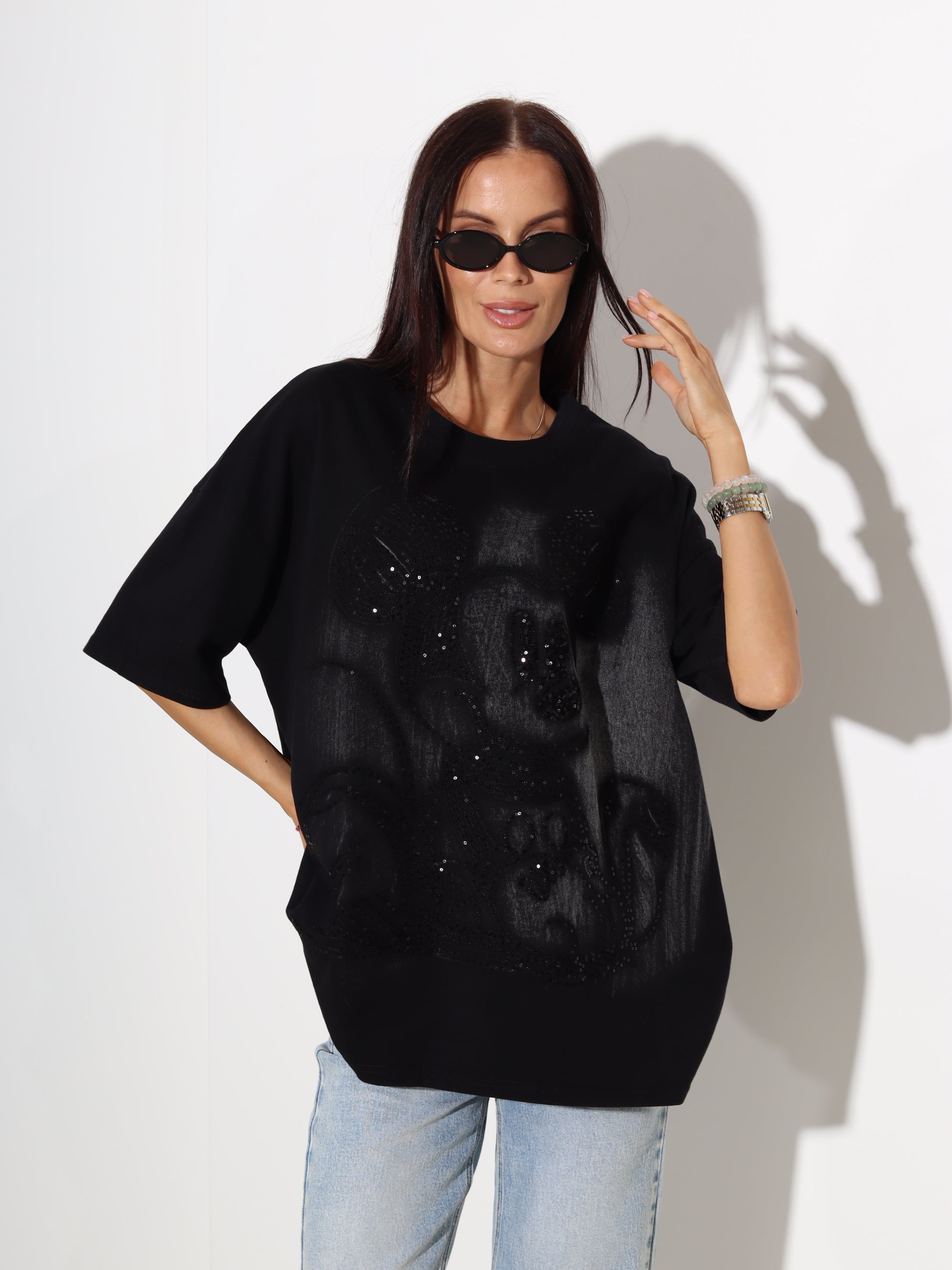 Melns t-krekls 'Smoky' Mickey - 20246