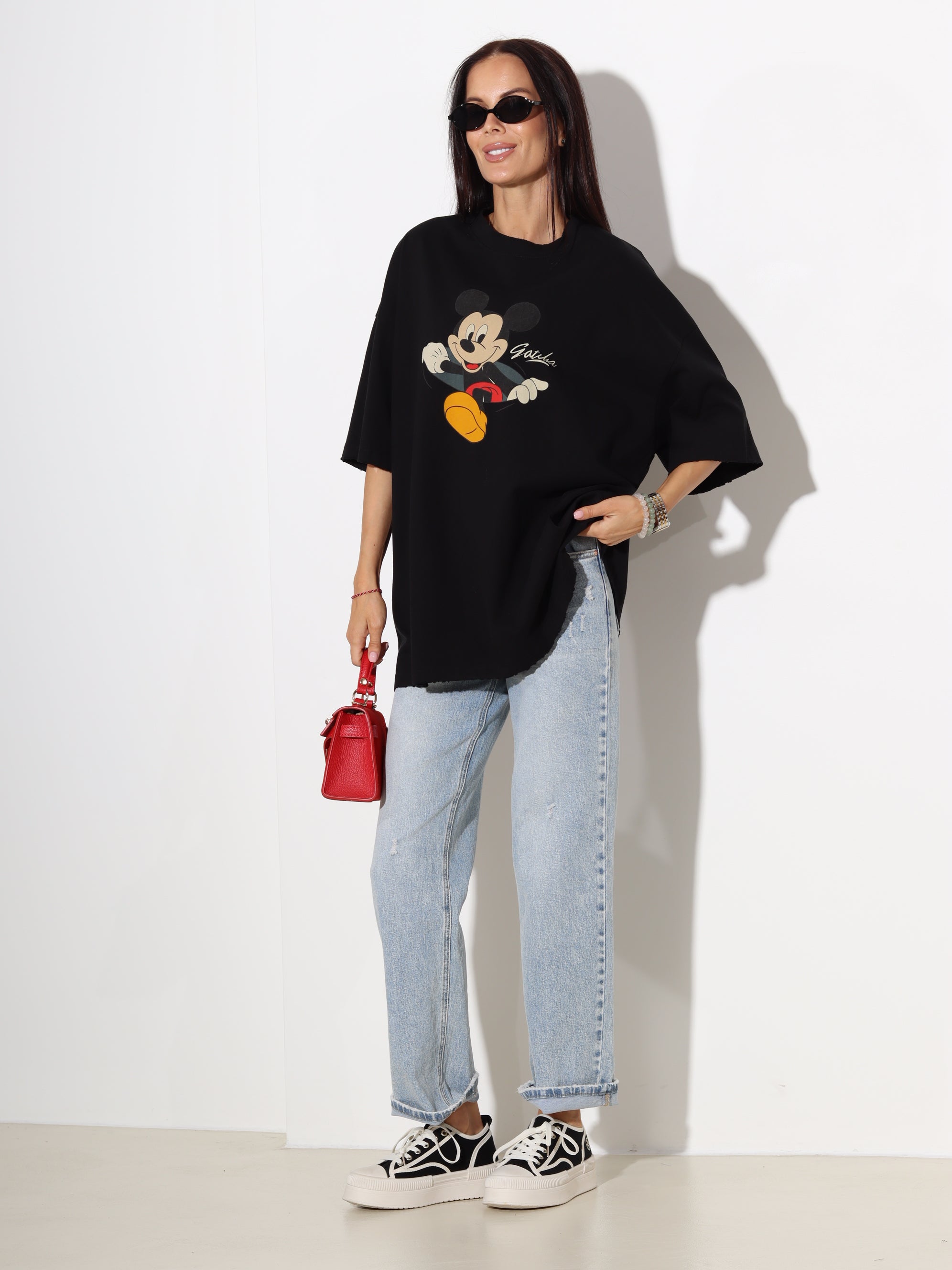 Melns t-krekls Mickey ,Gatcha' - 20244