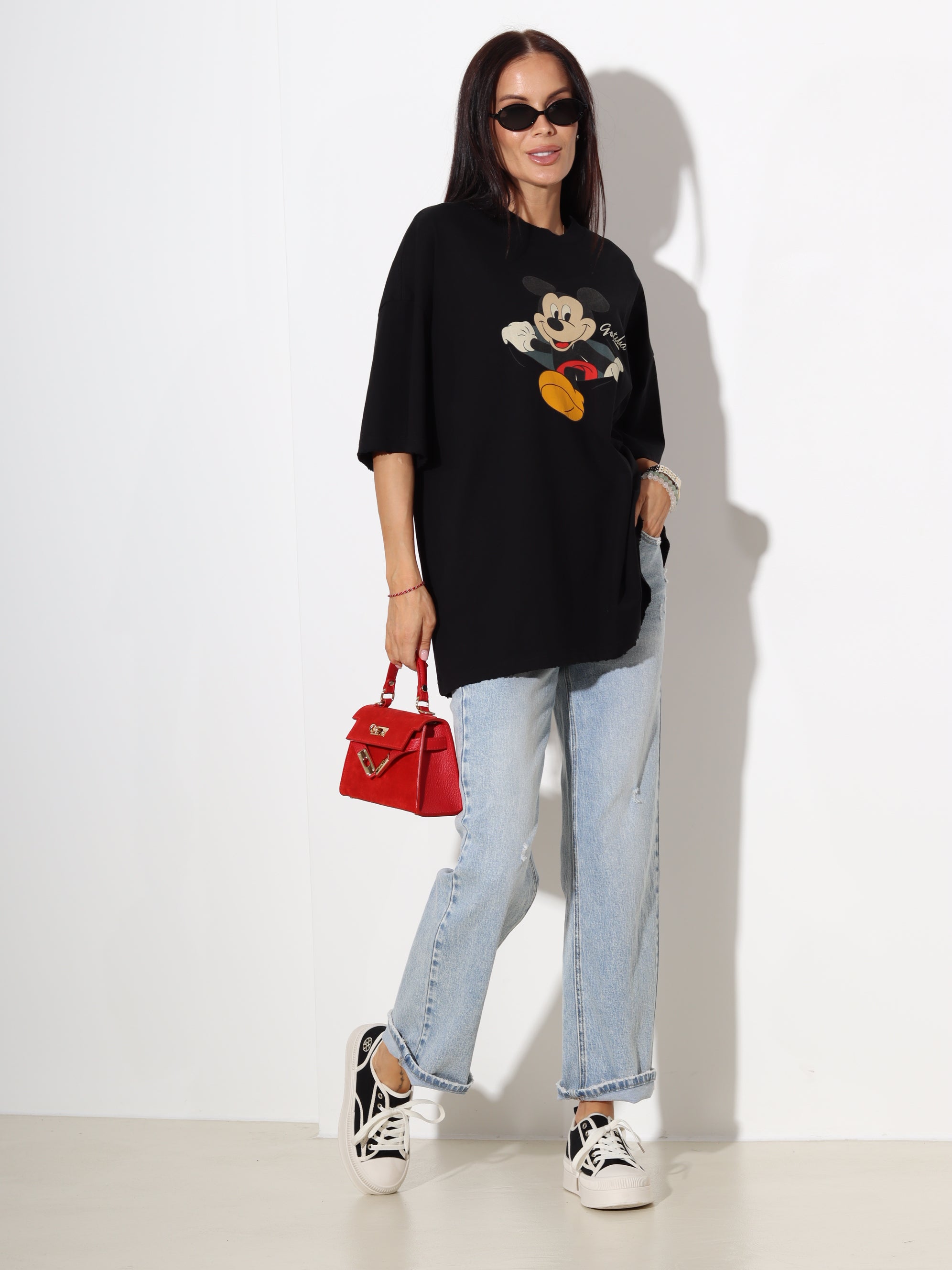 Melns t-krekls Mickey ,Gatcha' - 20244
