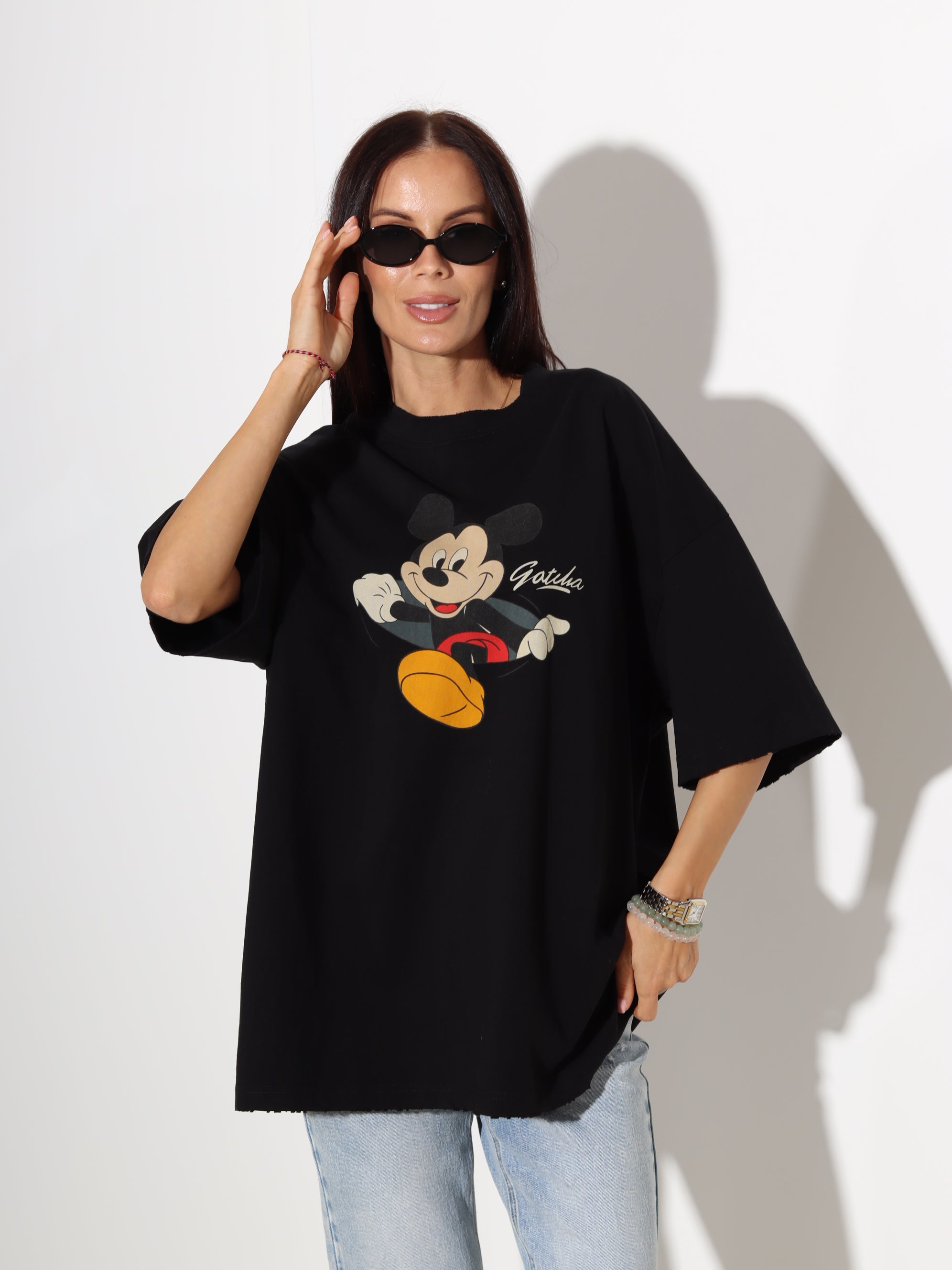 Melns t-krekls Mickey ,Gatcha' - 20244