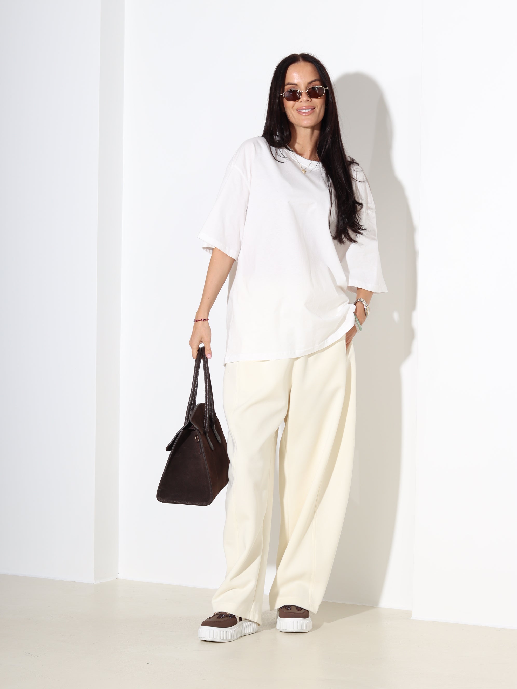 Balts tops ar īsām piedurknēm 'Chamur' - 18312