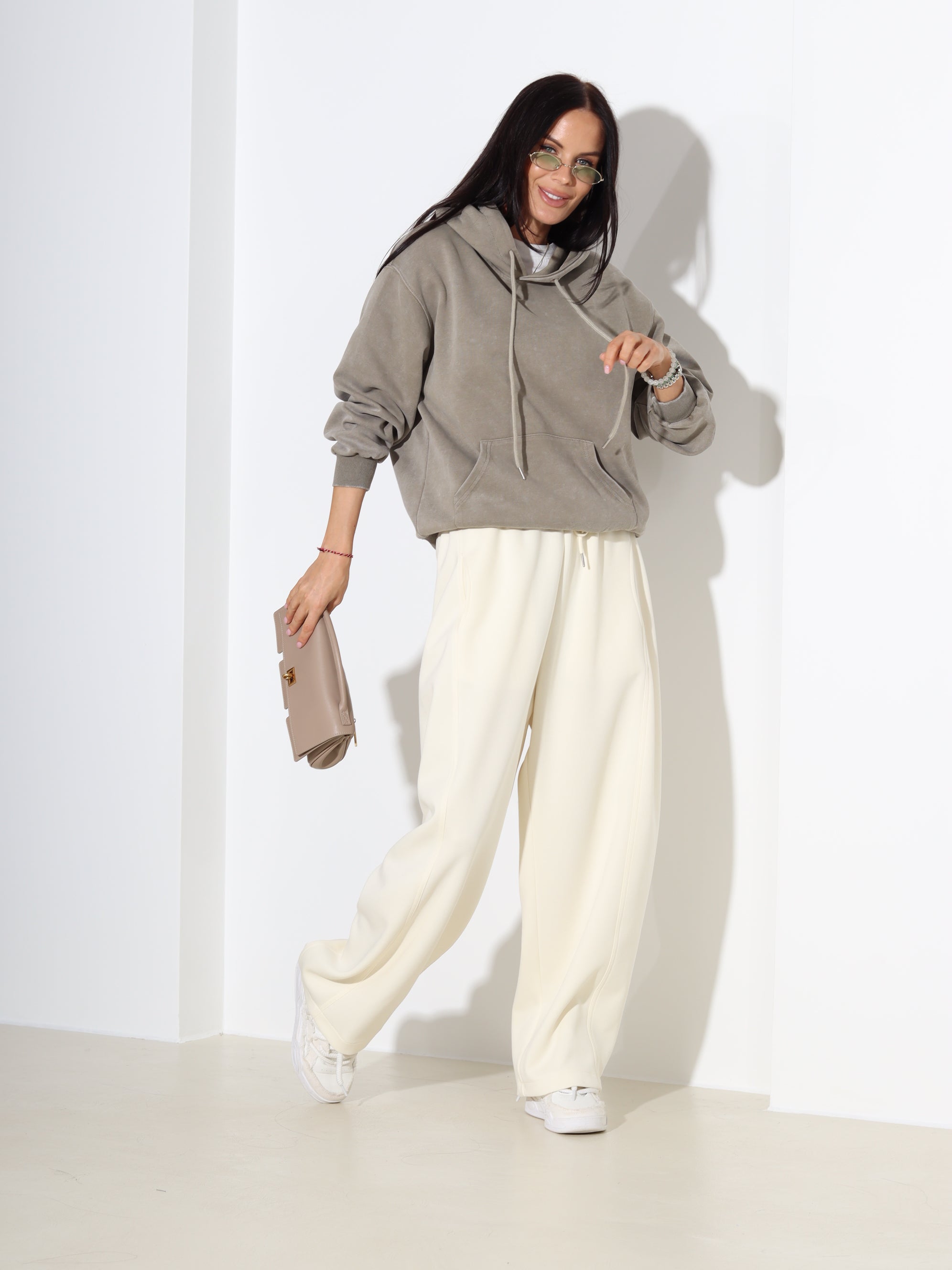 Zaļš batikots džemperis/hūdijs - 18351