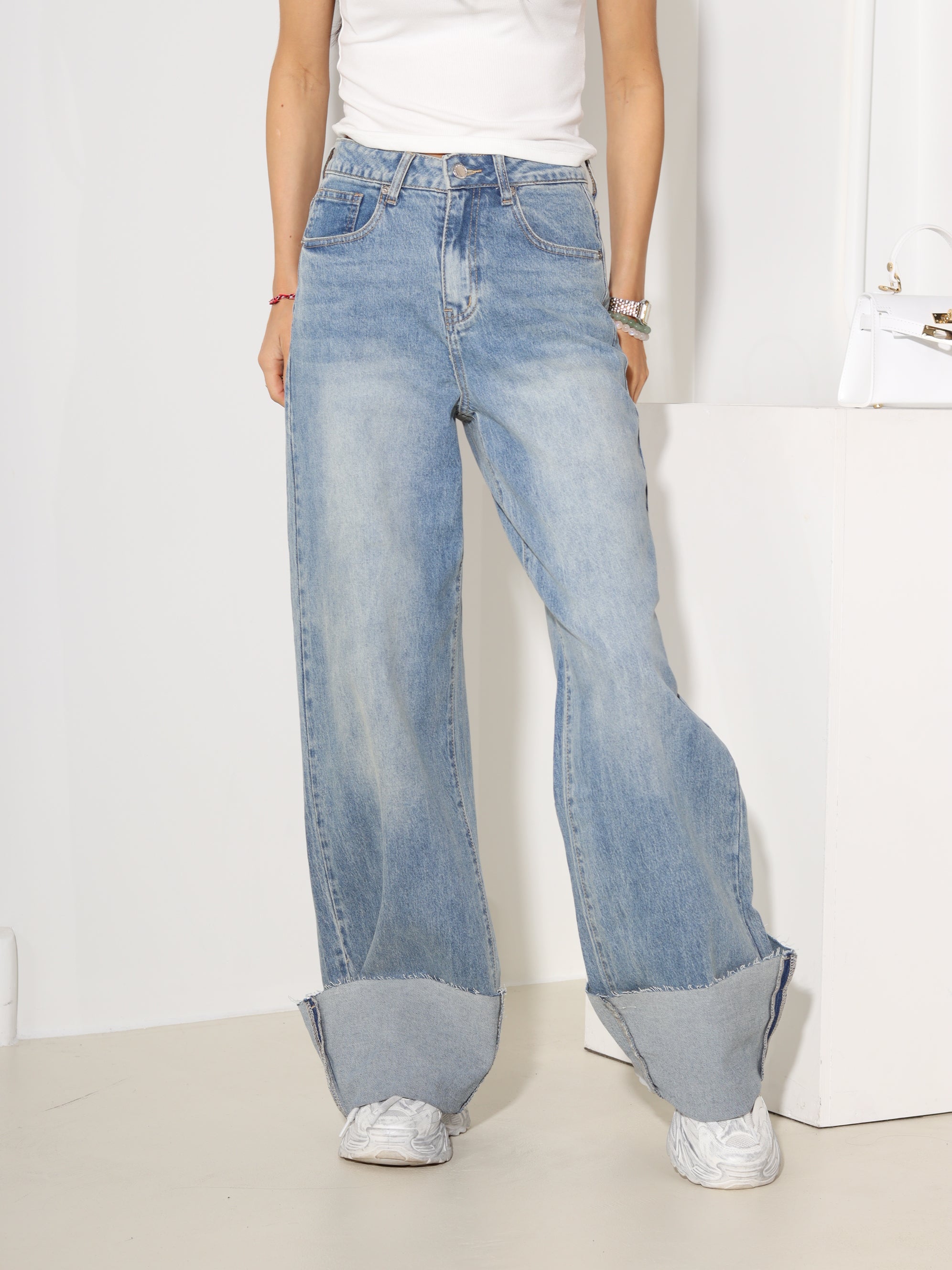 Zilas džinsa bikses 'Flex' long - 18375