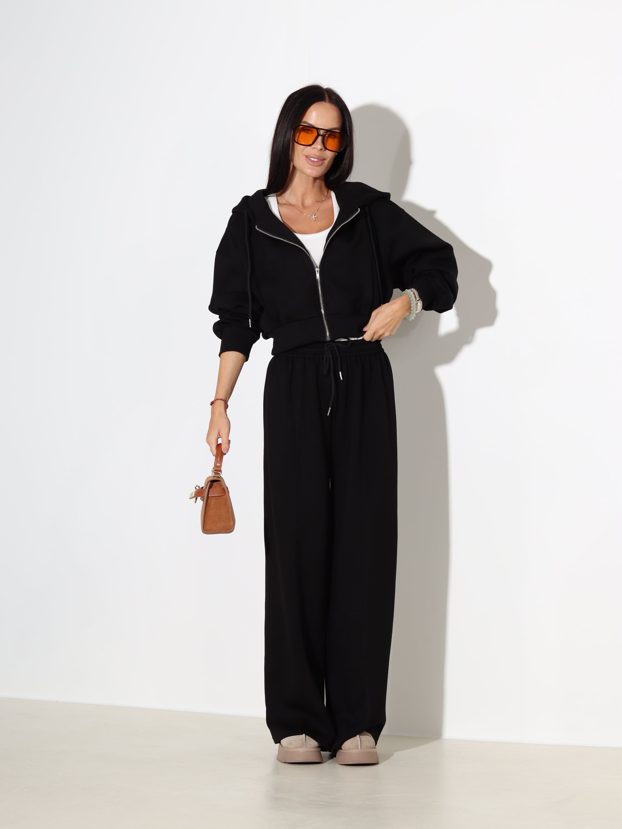 Melns 2daļīgs komplekts, sportiska stila - 18064