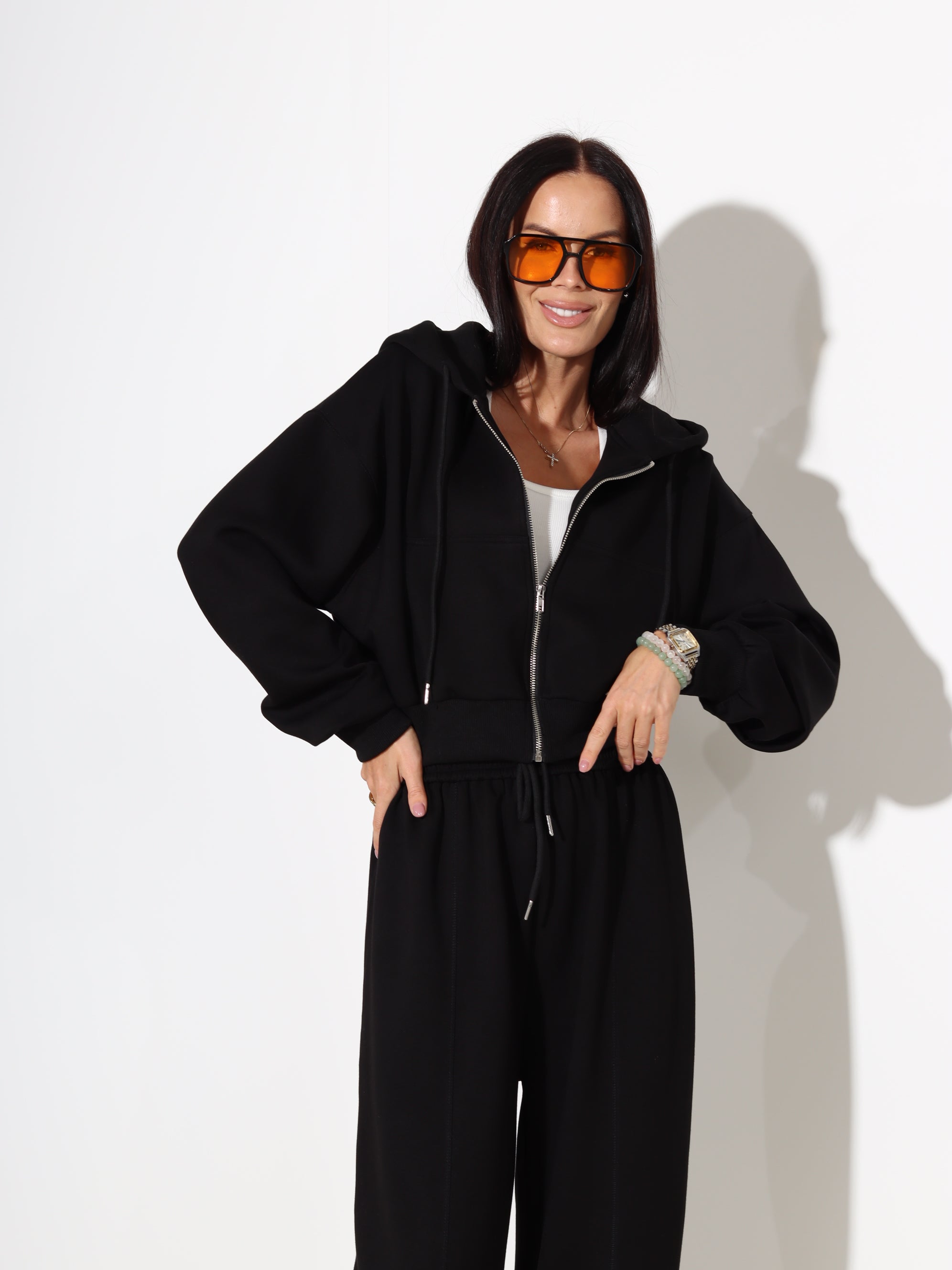 Melns 2daļīgs komplekts, sportiska stila - 18064