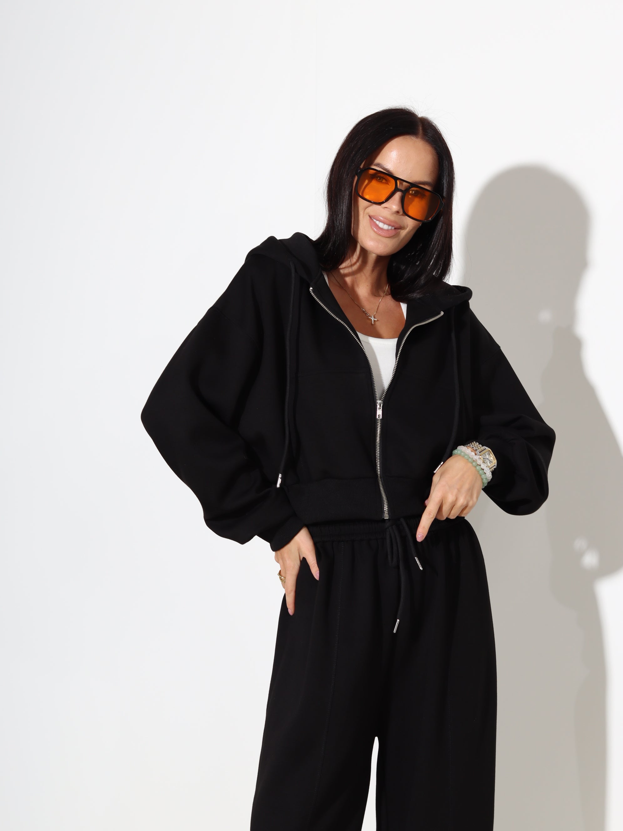 Melns 2daļīgs komplekts, sportiska stila - 18064