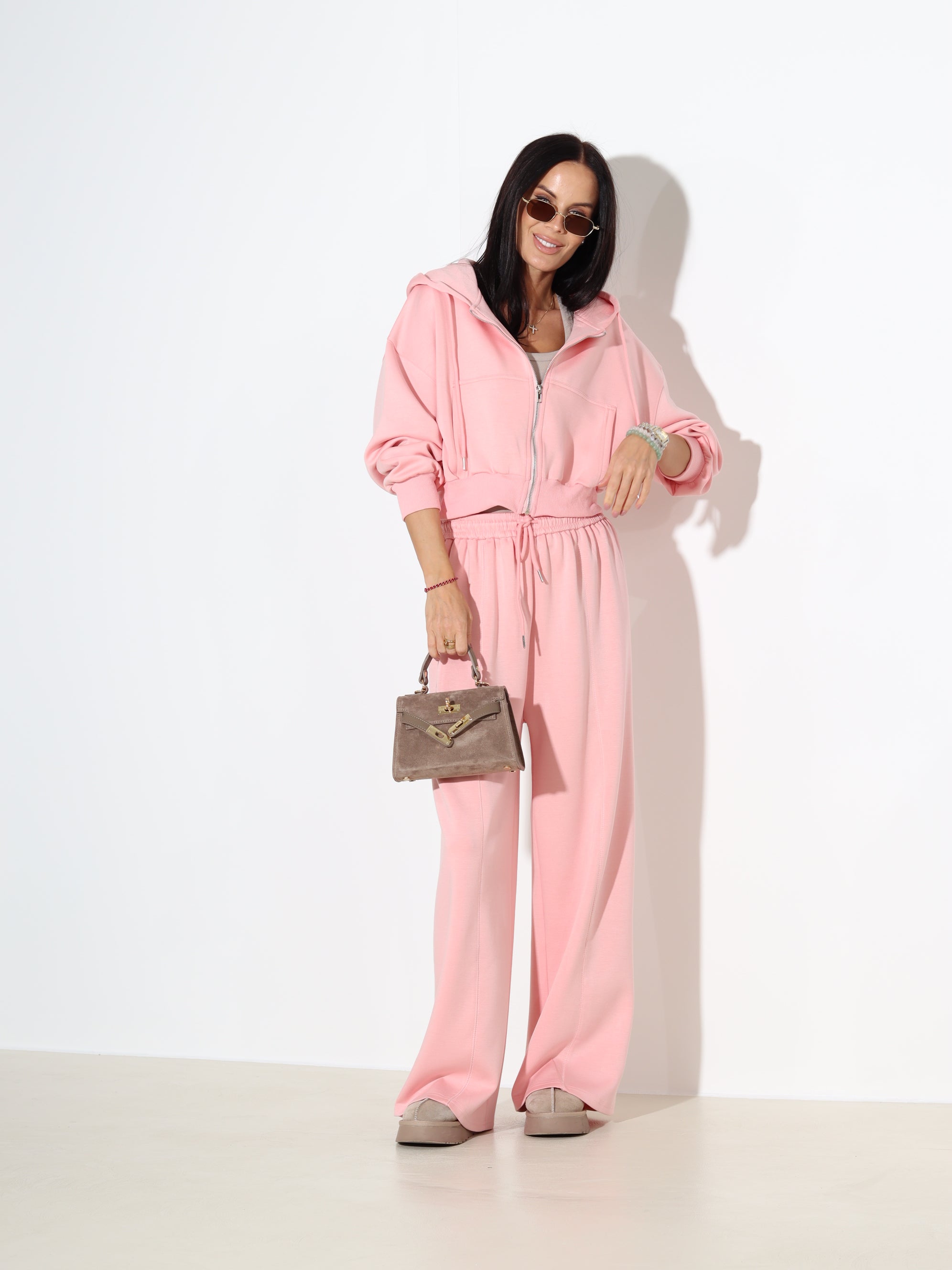 Rozā tonī 2daļīgs komplekts, sportisk stila - 18062