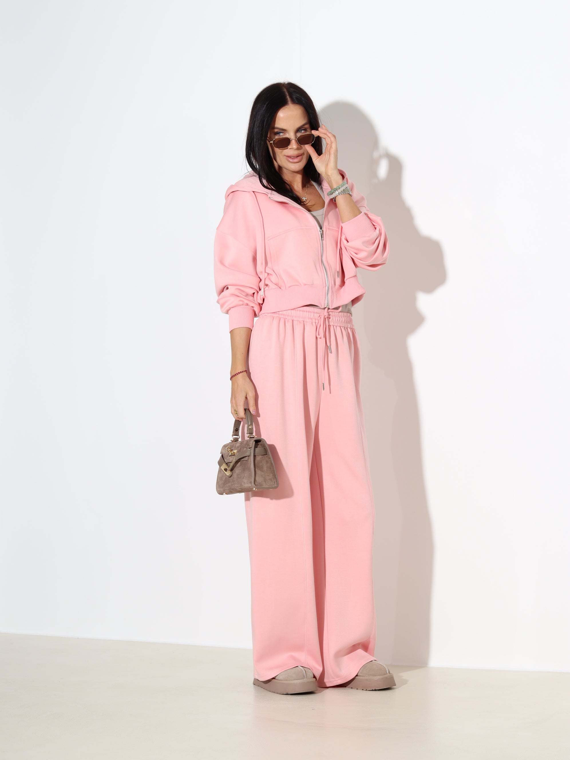 Rozā tonī 2daļīgs komplekts, sportisk stila - 18062