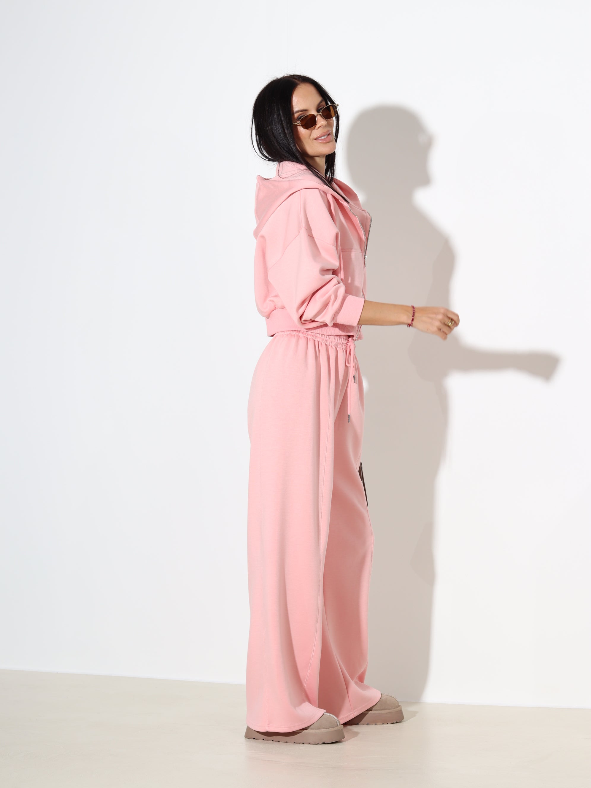 Rozā tonī 2daļīgs komplekts, sportisk stila - 18062