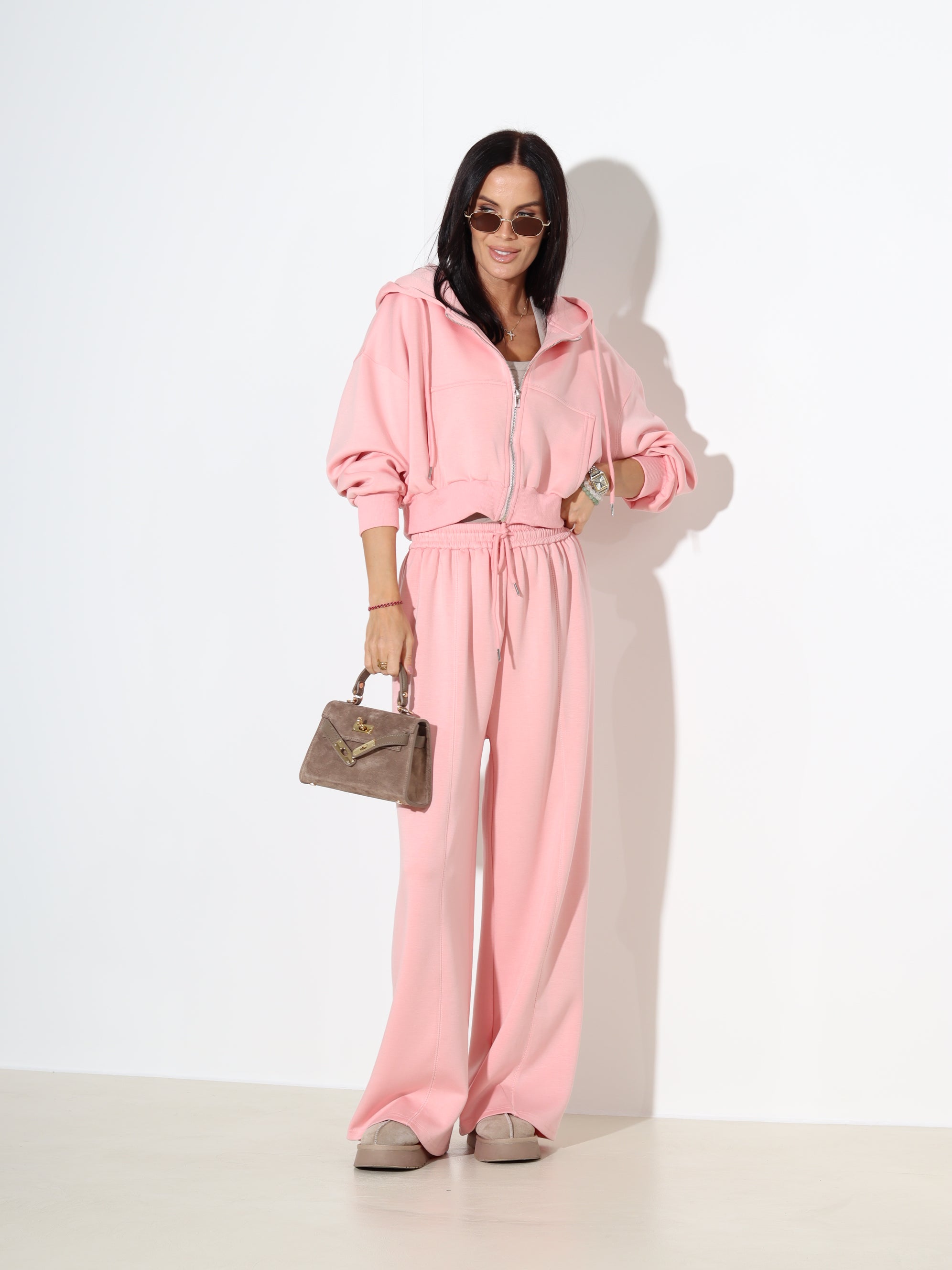 Rozā tonī 2daļīgs komplekts, sportisk stila - 18062