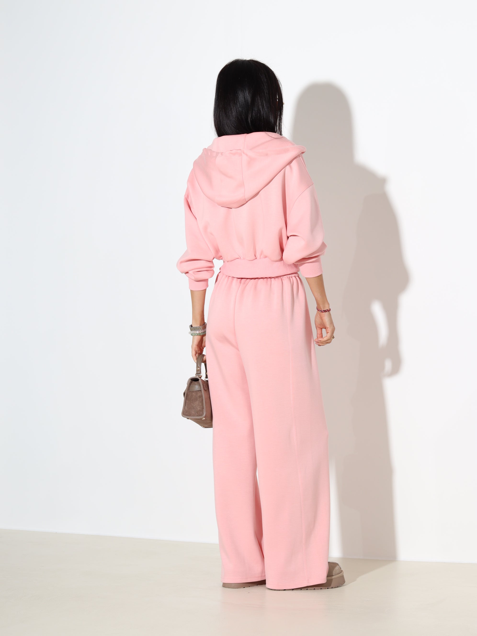 Rozā tonī 2daļīgs komplekts, sportisk stila - 18062