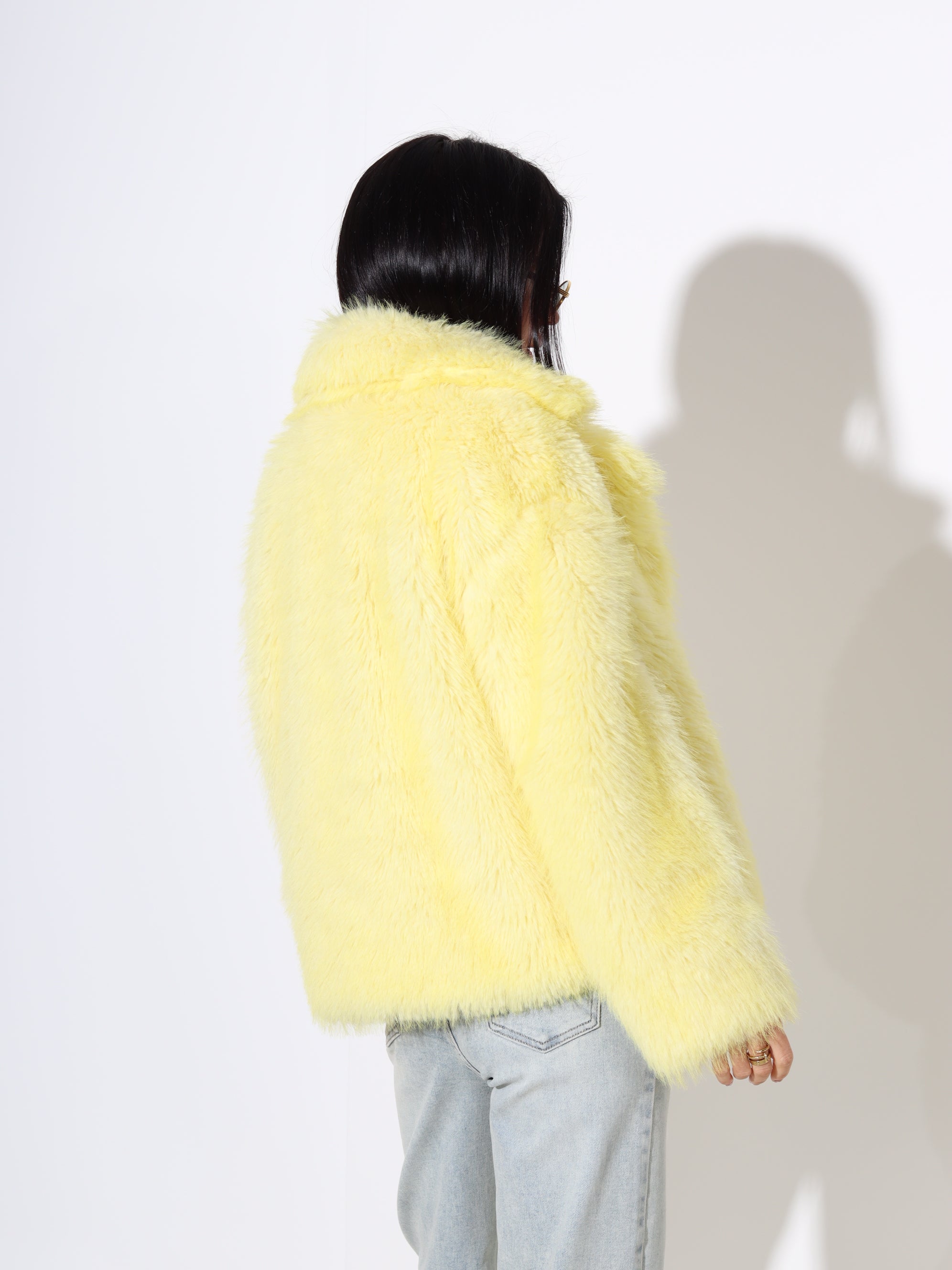 Dzeltenā krāsā īss kažoks - 18083