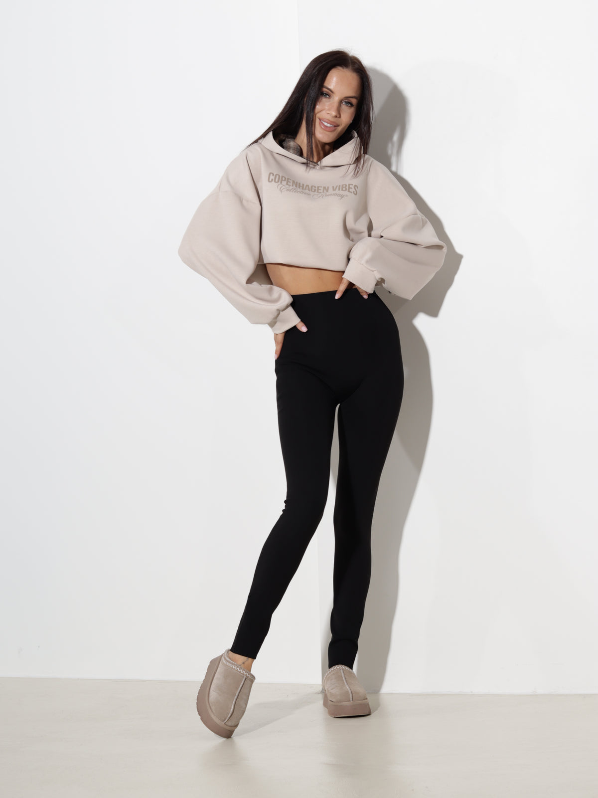 Melni, siltināti legingi 'Lapsiņa', extra long - 21287