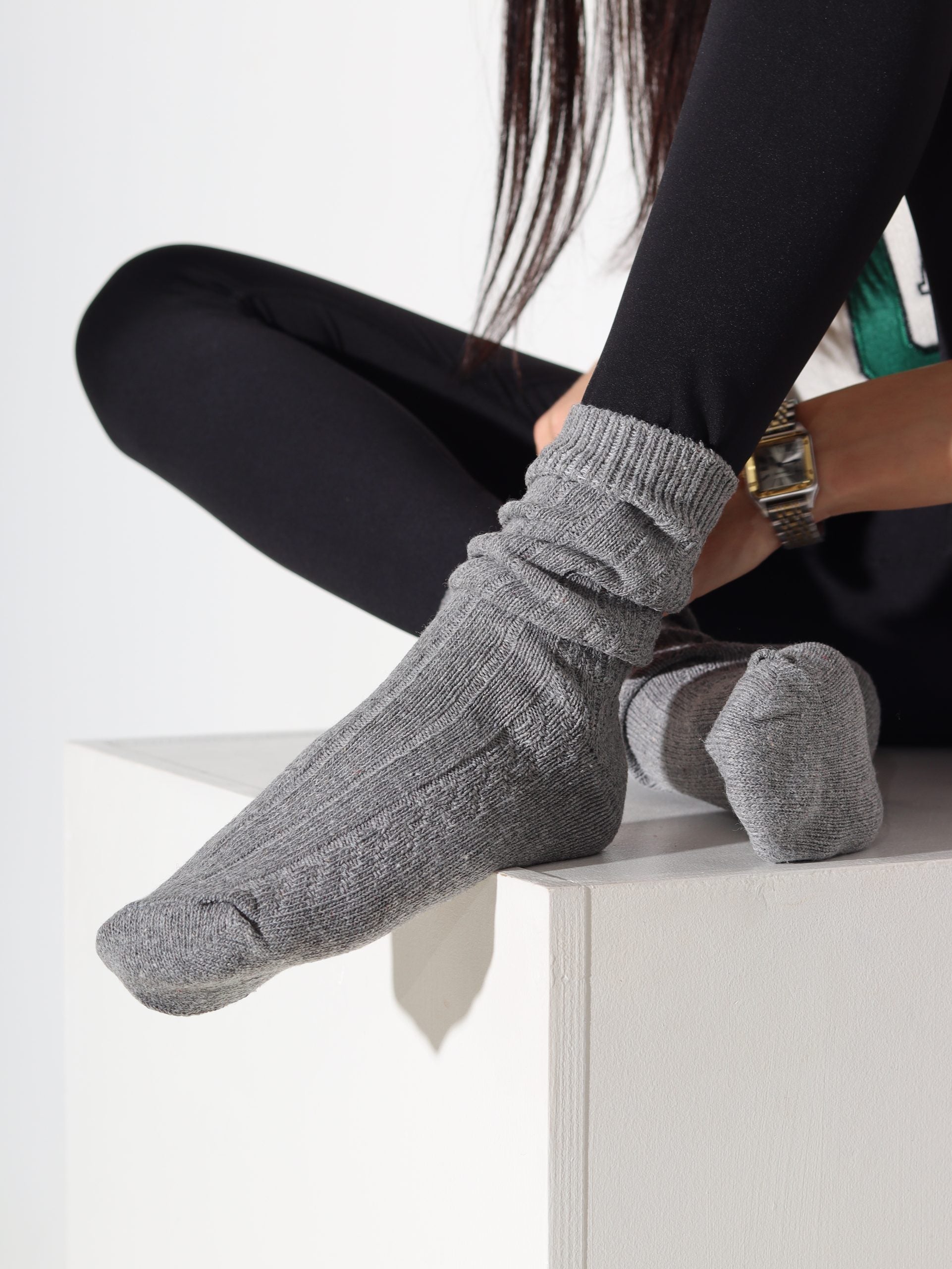 Alpakas pusgarās zeķes 3in1 (pelēks+camel+t.brūns) - 16878