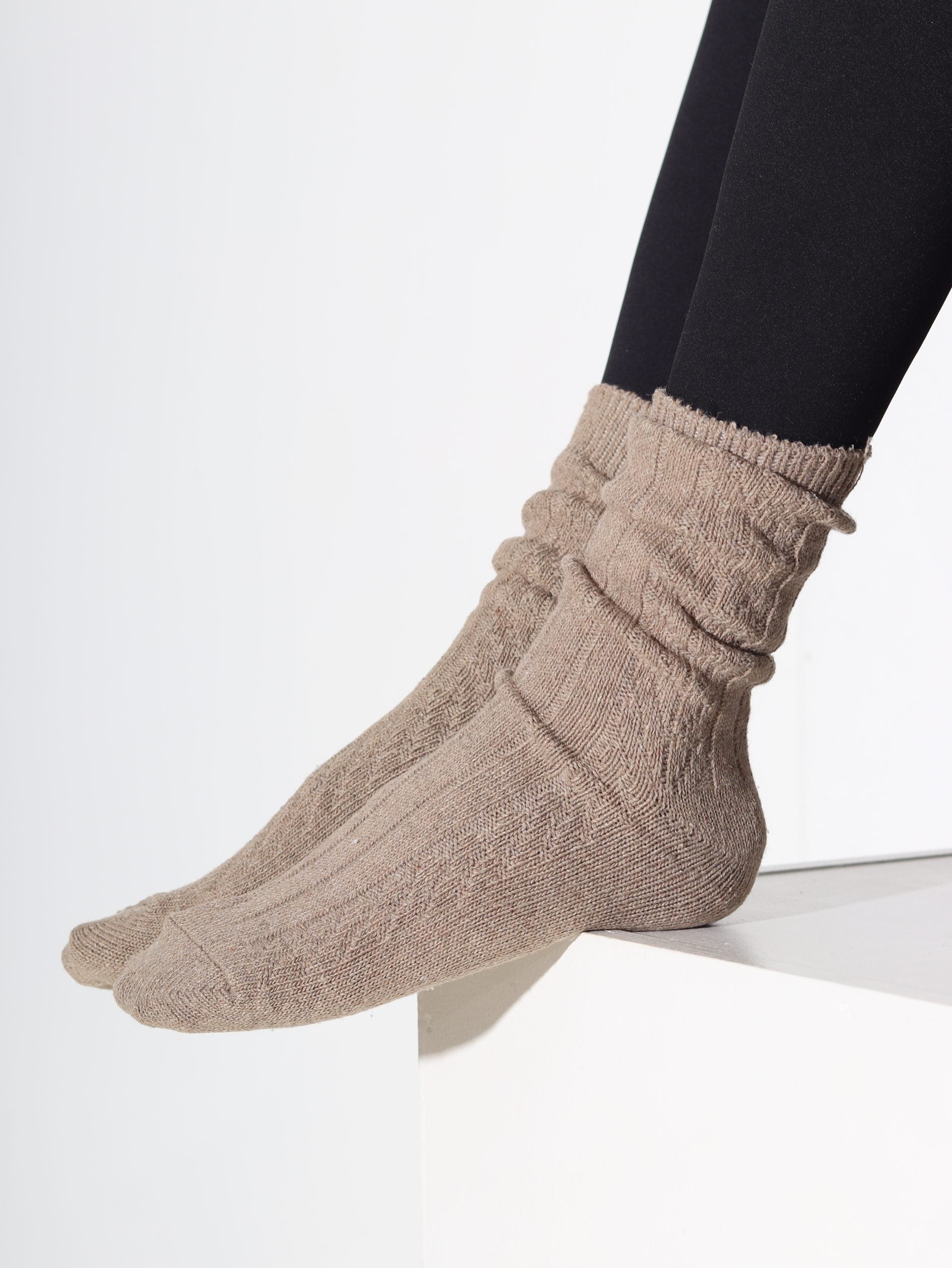 Alpakas pusgarās zeķes 3in1 (pelēks+taupe+brūns) - 16877