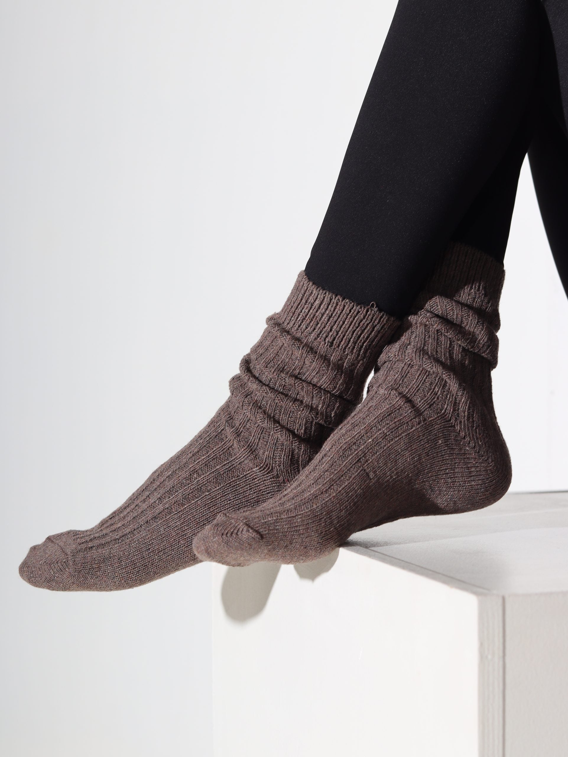 Alpakas pusgarās zeķes 3in1 (t.brūnas+g.pelēkas+melnas) - 16880