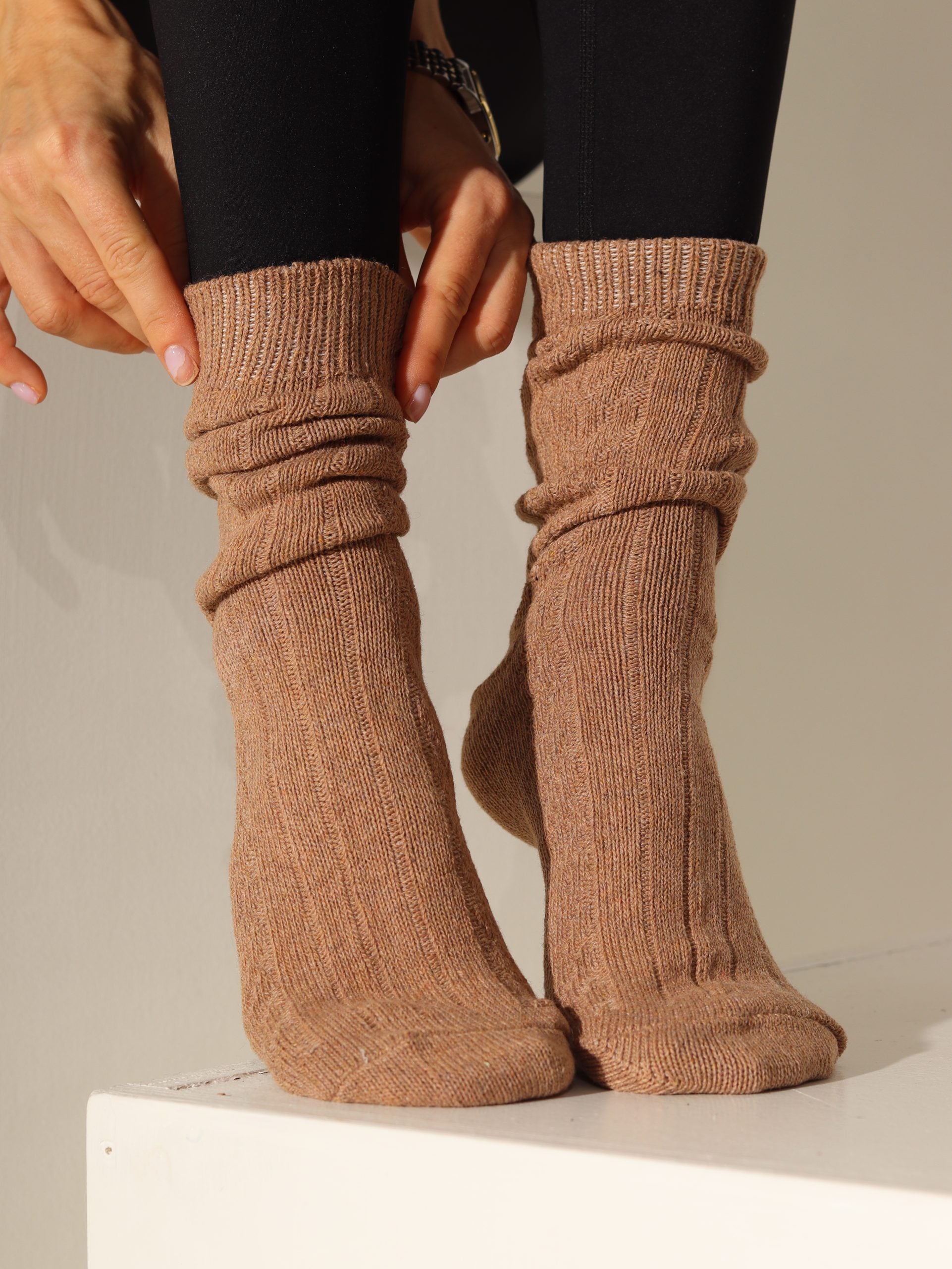 Alpakas pusgarās zeķes 3in1 (pelēks+camel+t.brūns) - 16878