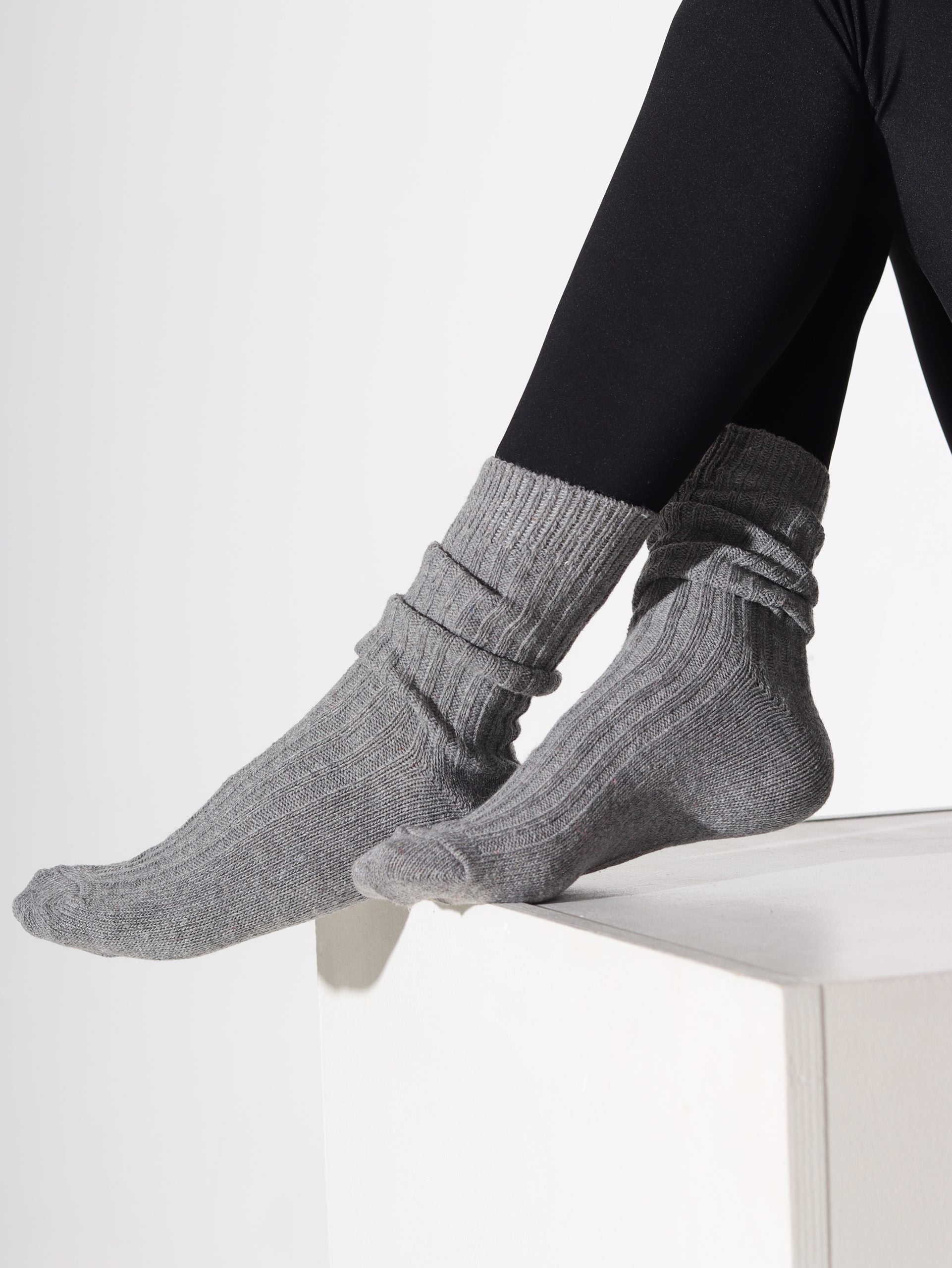 Alpakas pusgarās zeķes 3in1 (t.brūnas+g.pelēkas+melnas) - 16880