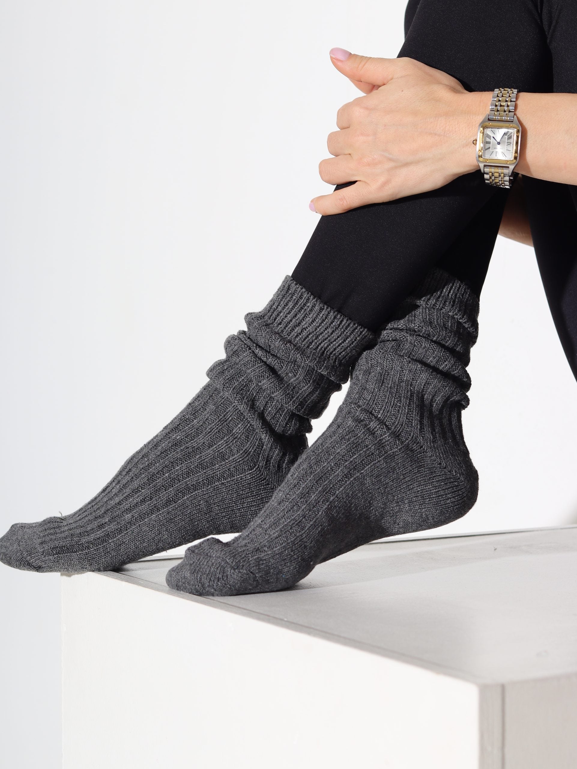 Alpakas pusgarās zeķes 3in1 (bēšs+pelēka+t.zilas) - 16879