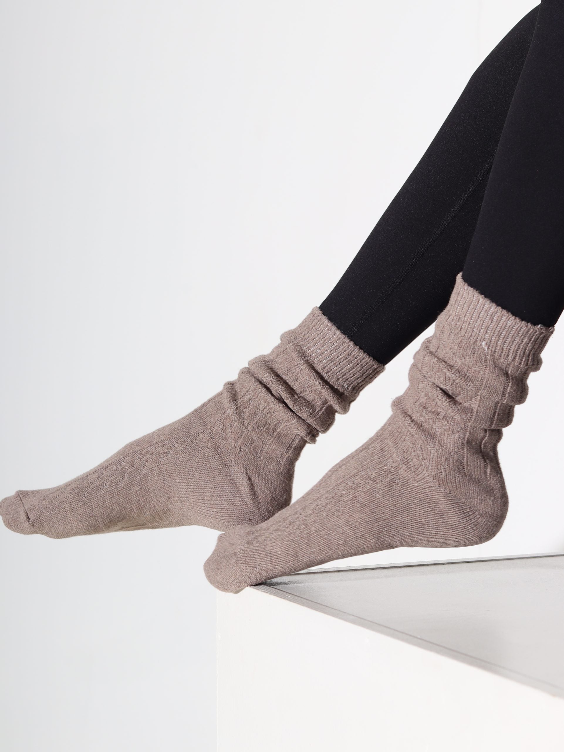 Alpakas pusgarās zeķes 3in1 (pelēks+taupe+brūns) - 16877