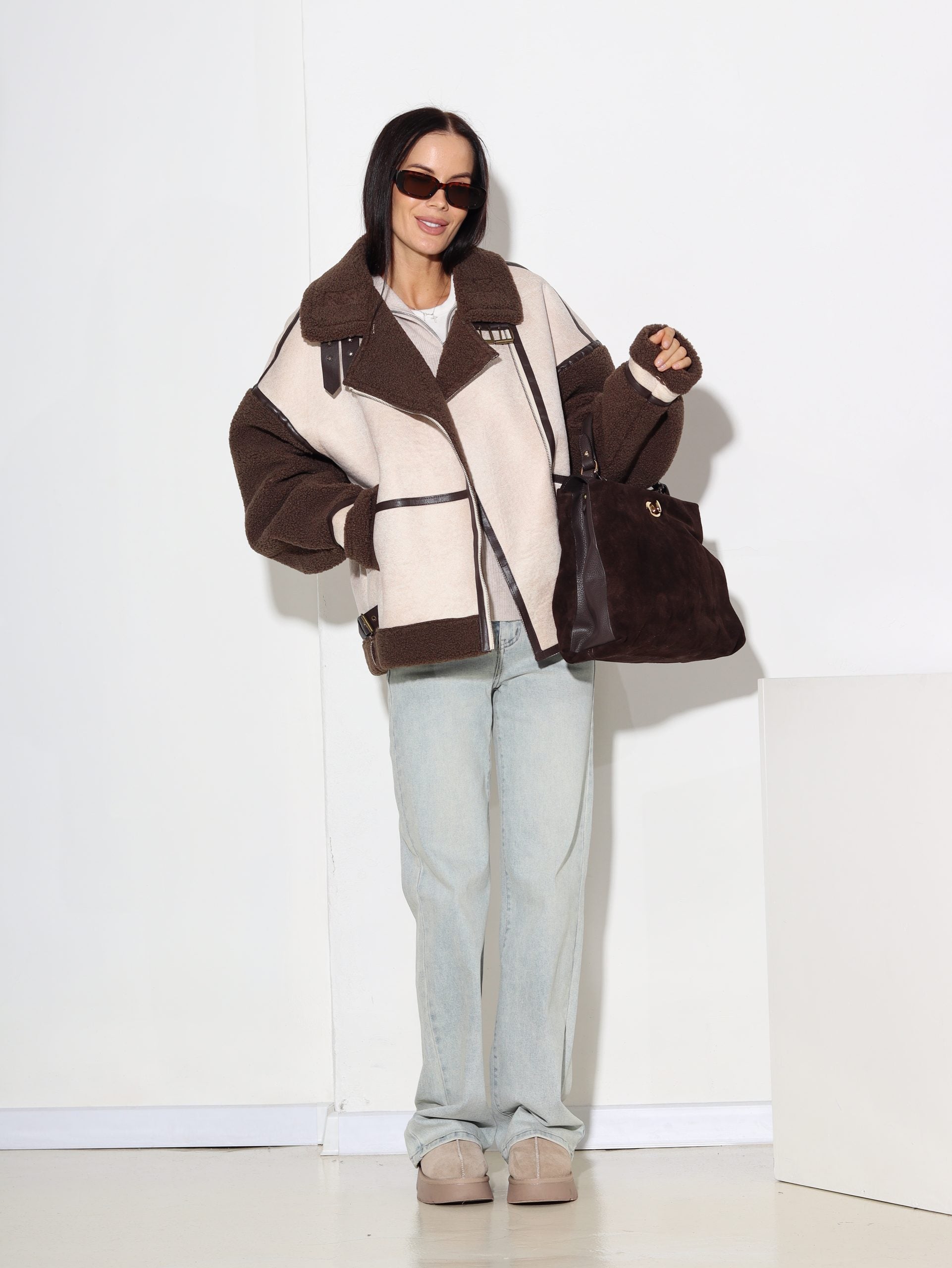 Bēša z/ā virsjaka ar būnu m/aitādas apvienojumu- 16453