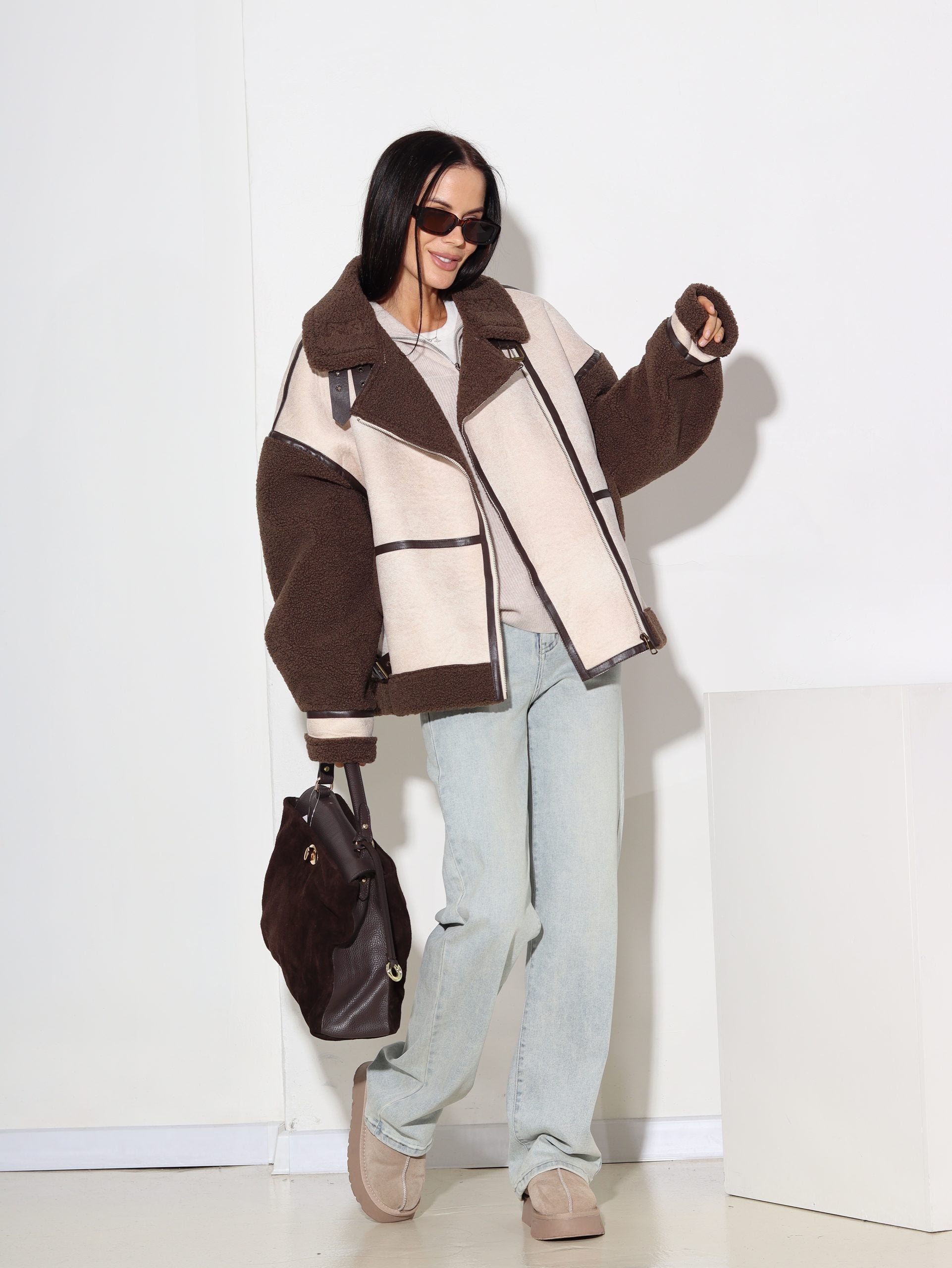 Bēša z/ā virsjaka ar būnu m/aitādas apvienojumu- 16453