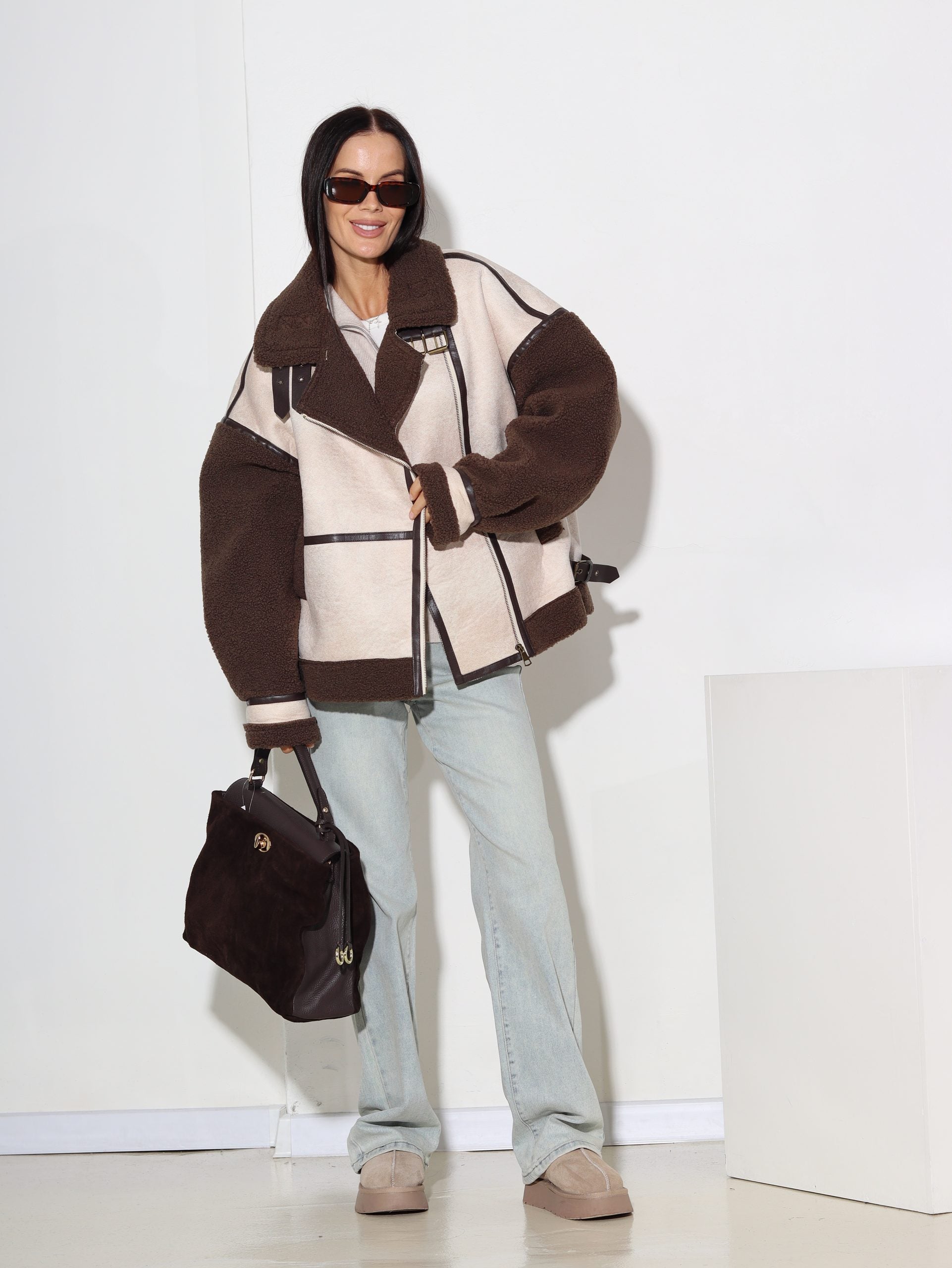 Bēša z/ā virsjaka ar būnu m/aitādas apvienojumu- 16453