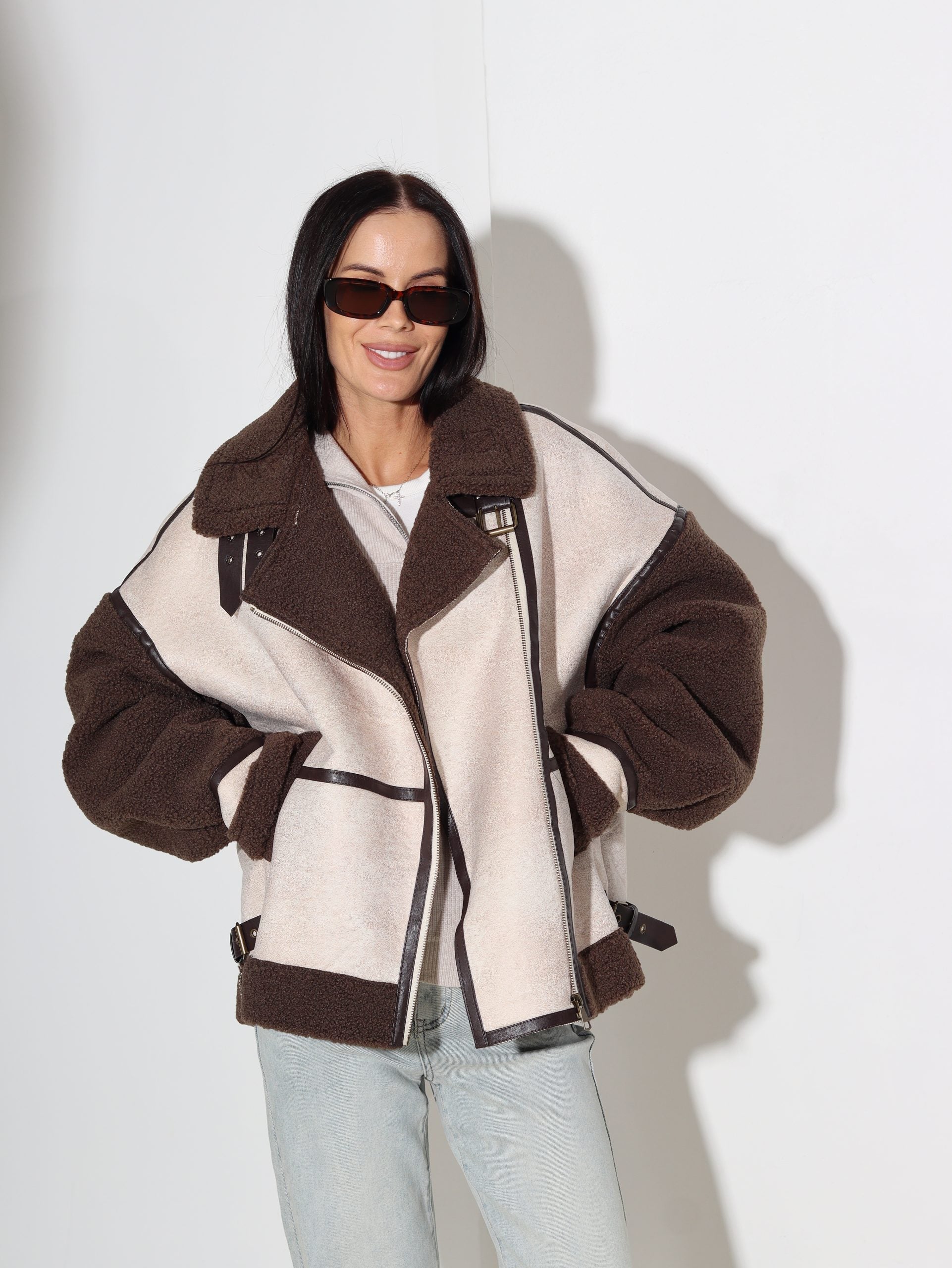 Bēša z/ā virsjaka ar būnu m/aitādas apvienojumu- 16453