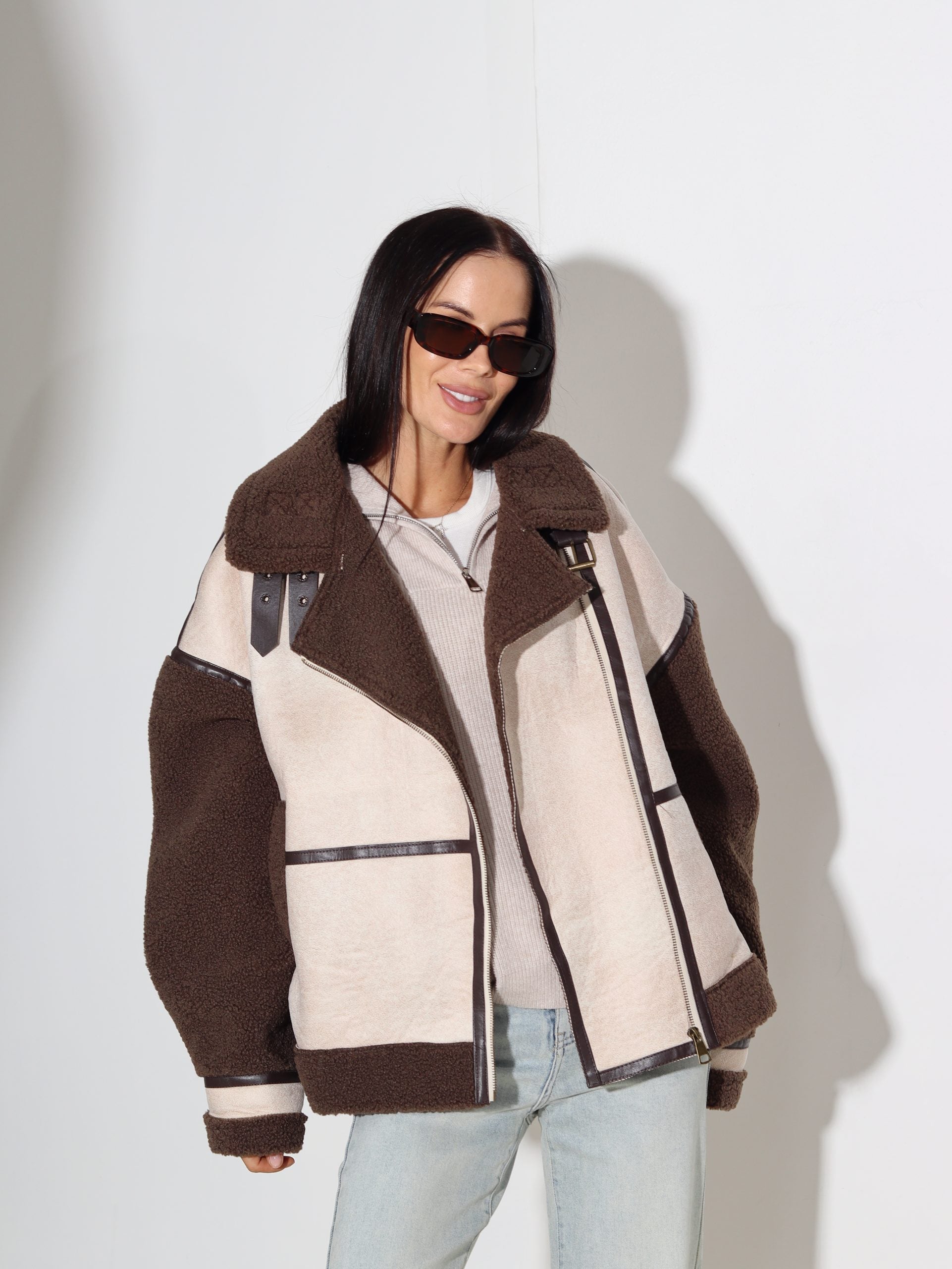 Bēša z/ā virsjaka ar būnu m/aitādas apvienojumu- 16453