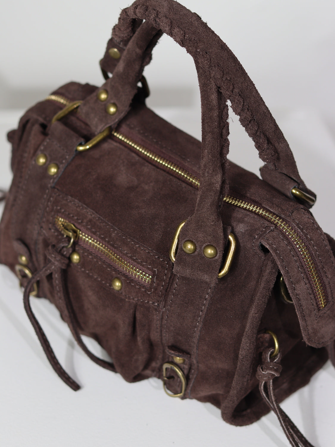 Tumši brūna zamšādas "Vingate" soma - 15051